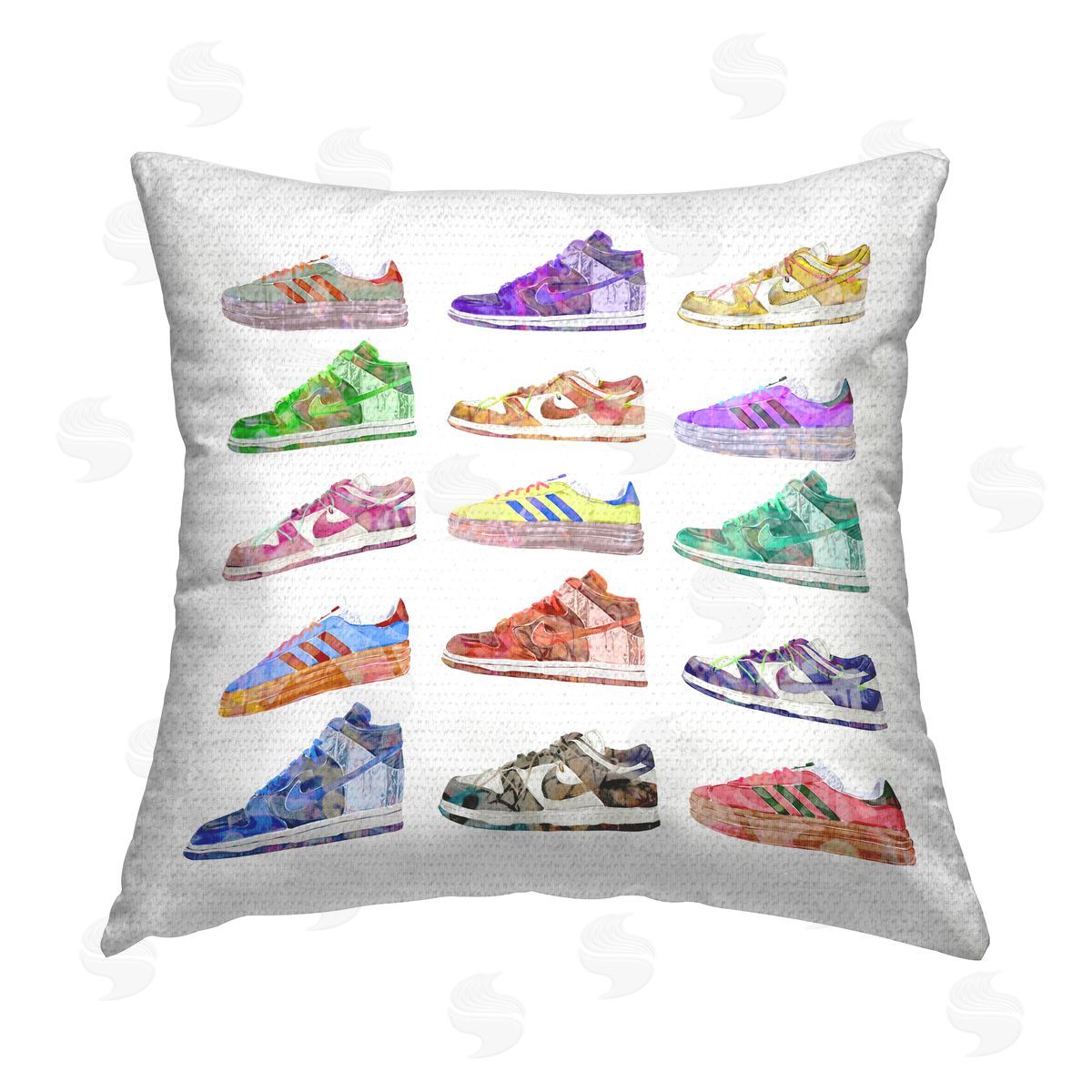 Ziwei Li Pastel Hued Sneakers Outdoor Quick-Dry Polyester Printed Throw Pillow