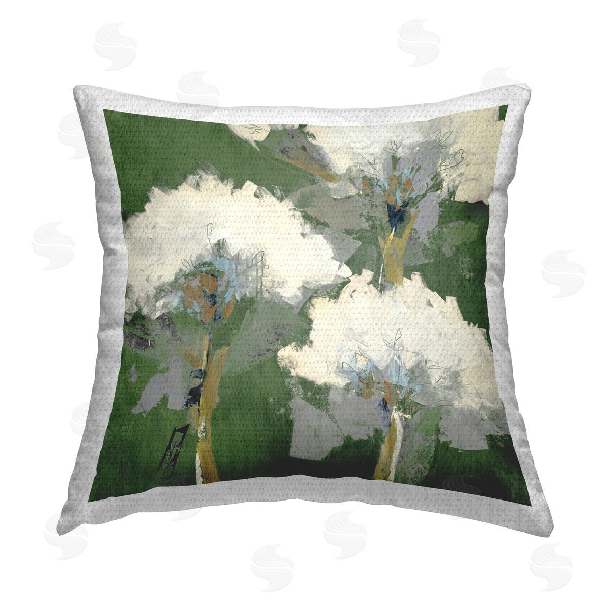 Liz Jardine Abstract Flower Buds Outdoor Quick-Dry Polyester Printed Throw Pillow