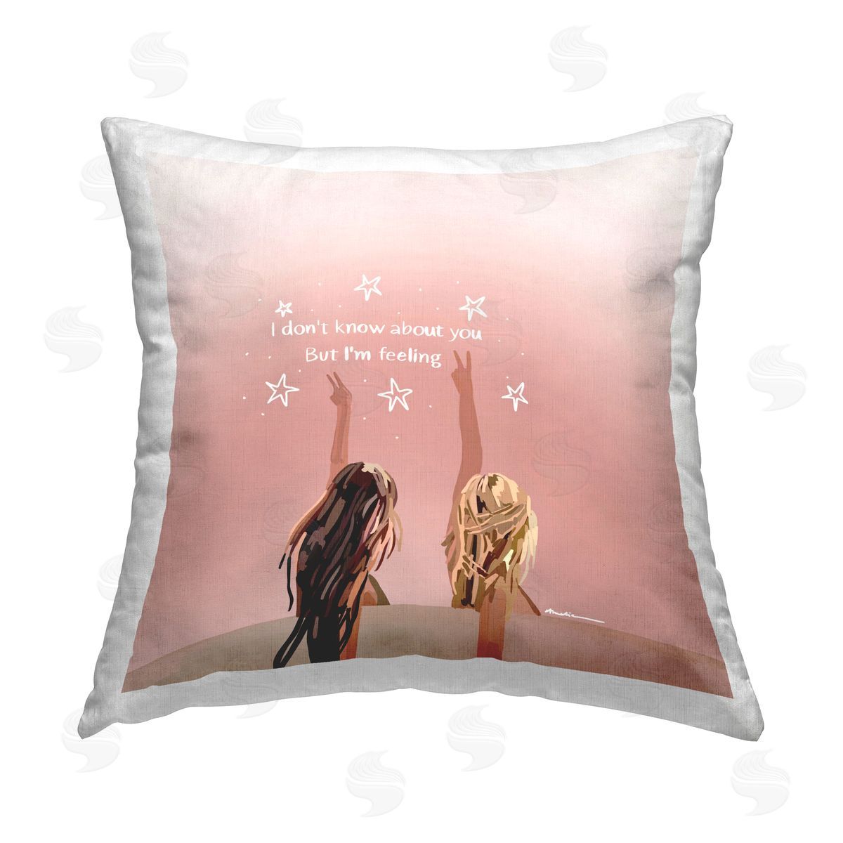 Amelia Noyes Feeling 22 Lyrics Printed Plush Polyester Throw Pillow