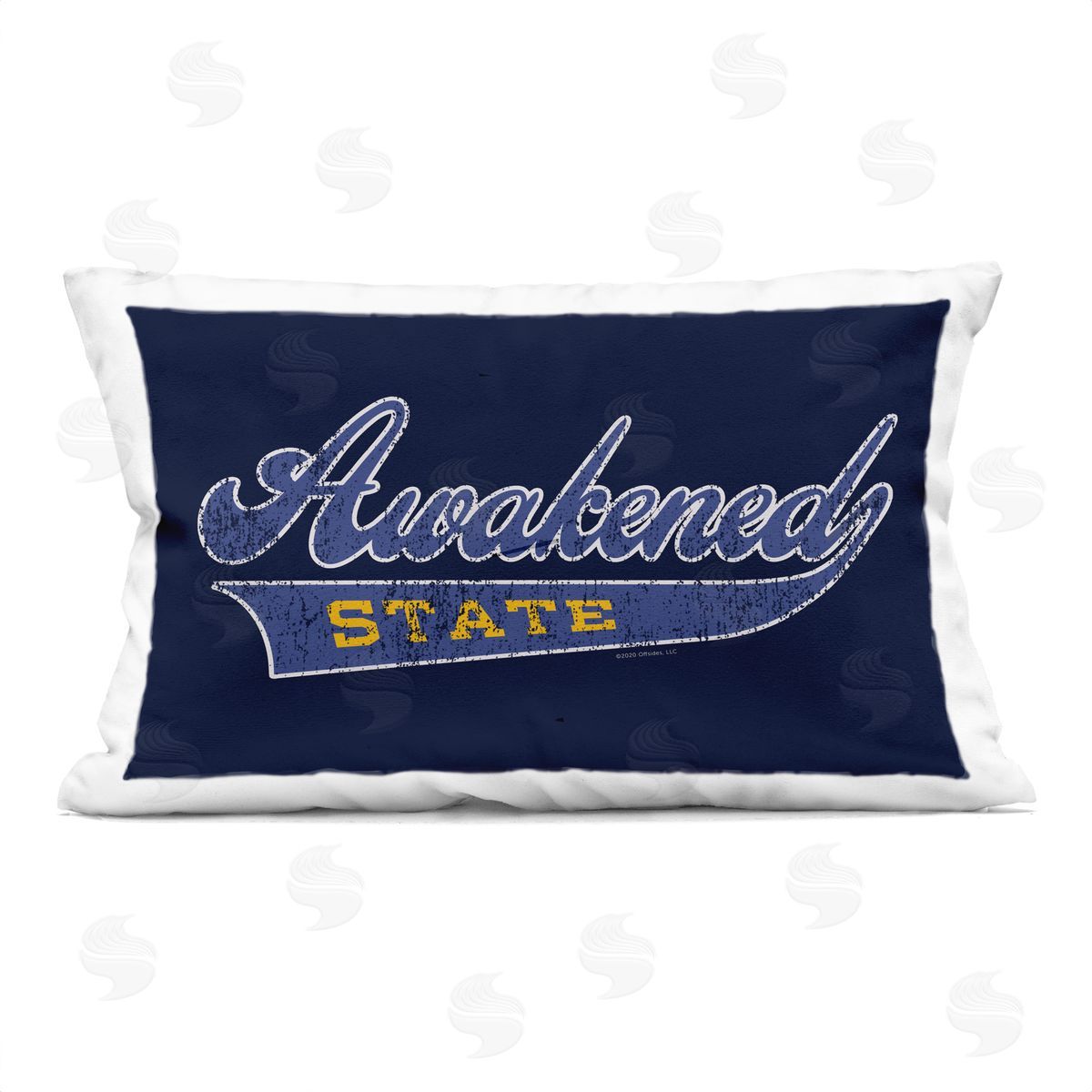 Higher Learning/Life Is High Awakened State Varsity Printed Plush Polyester Throw Pillow