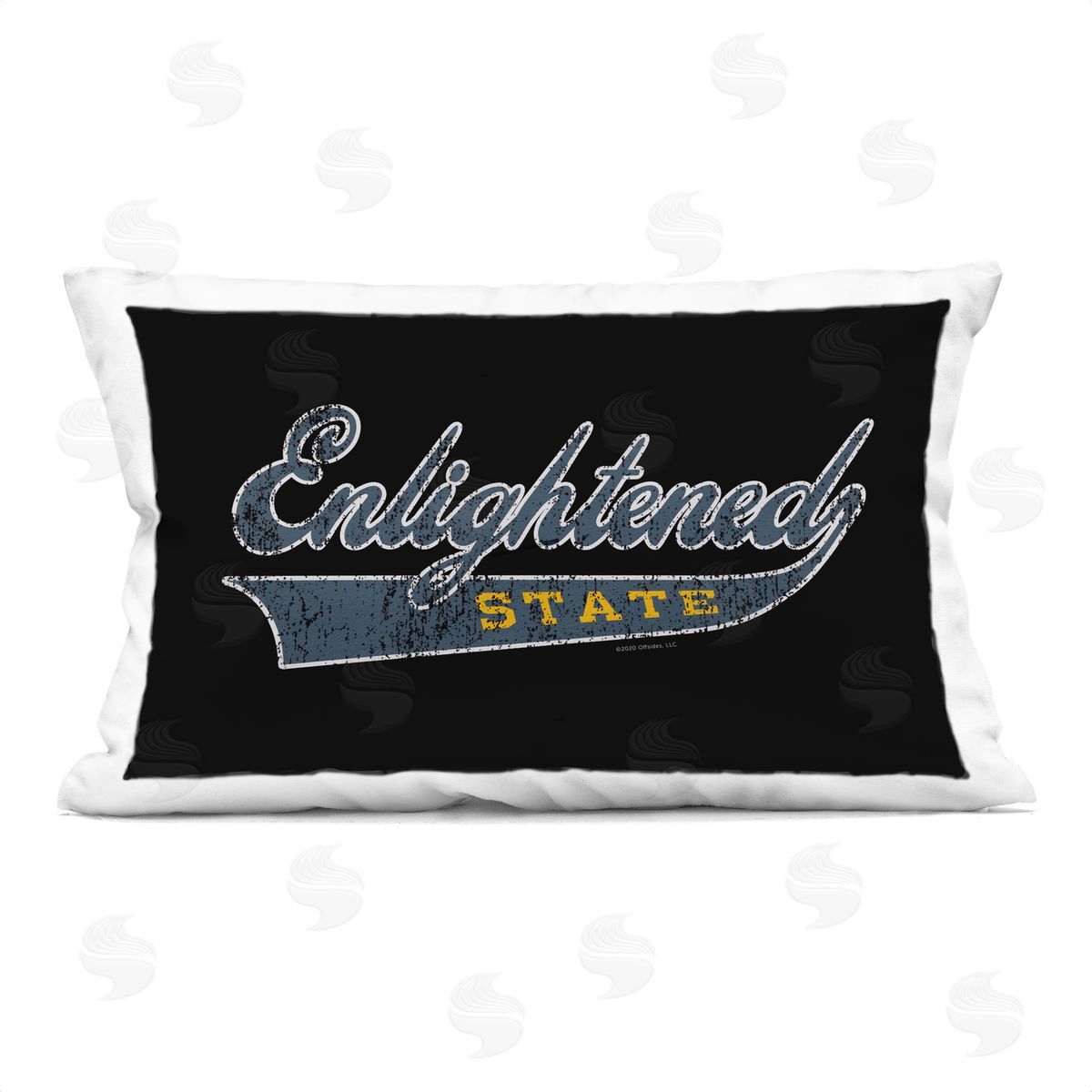 Higher Learning/Life Is High Enlightened State Varsity Printed Plush Polyester Throw Pillow