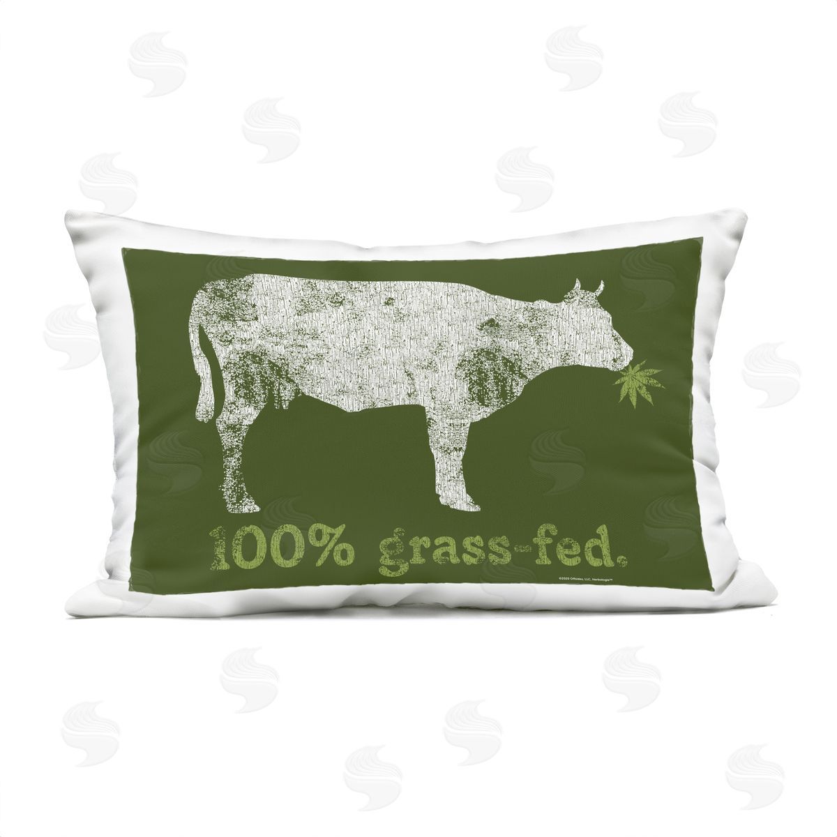 Higher Learning/Life Is High Grass Fed Cow Outdoor Quick-Dry Polyester Printed Throw Pillow