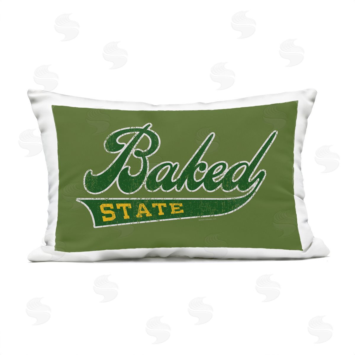 Classic Cannabis/Life Is High Baked State Varsity Style Outdoor Quick-Dry Polyester Printed Throw Pillow