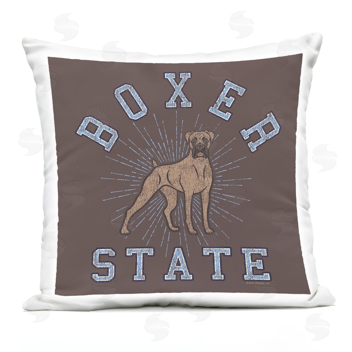 Spirit Animals/Life Is High Vintage Boxer State Outdoor Quick-Dry Polyester Printed Throw Pillow