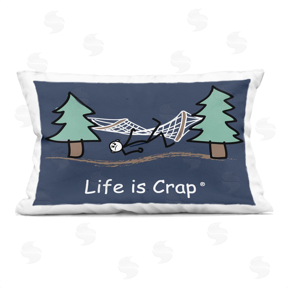 LIC Life Is Crap Hammock Printed Plush Polyester Throw Pillow
