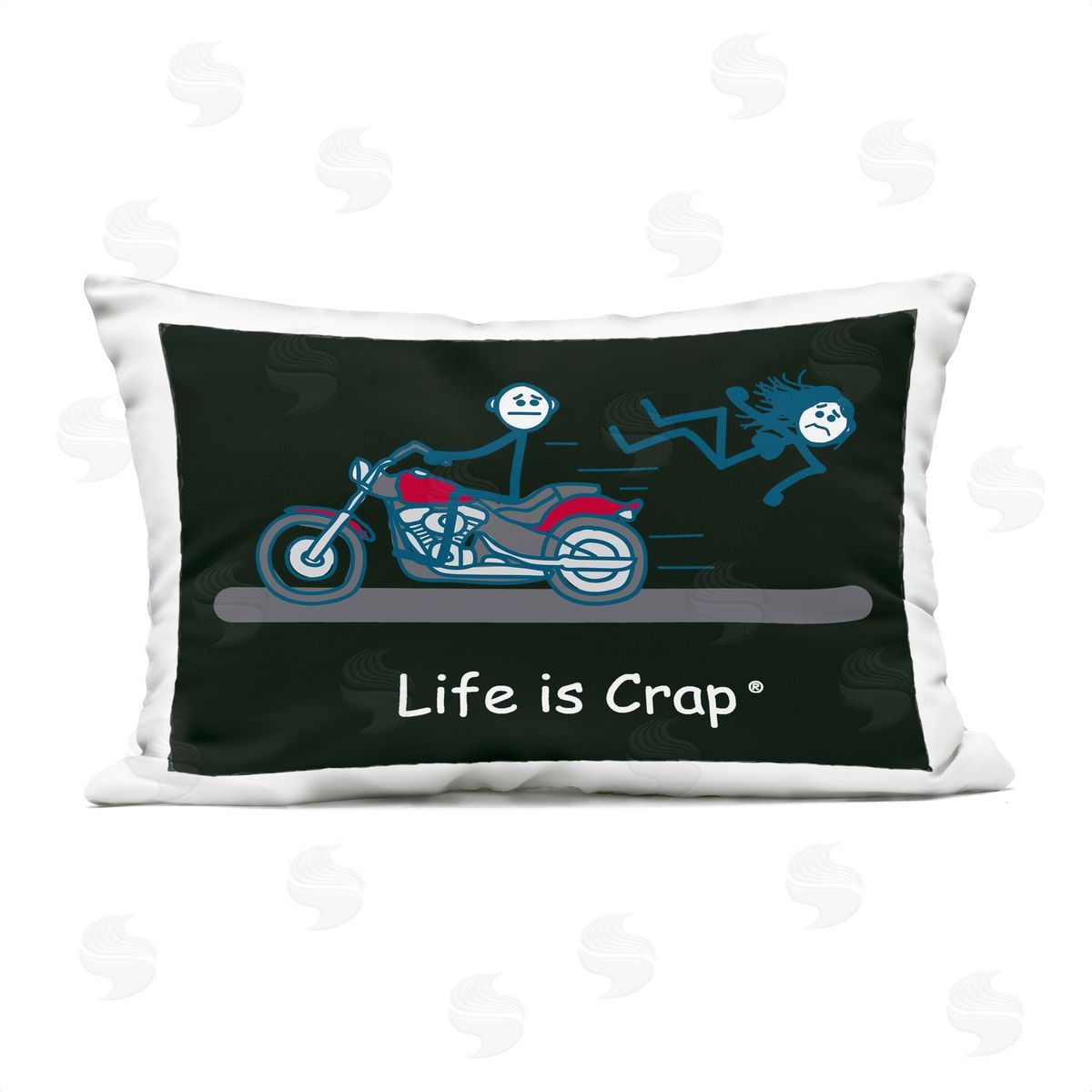 LIC Funny Motorcycle Babe Outdoor Quick-Dry Polyester Printed Throw Pillow