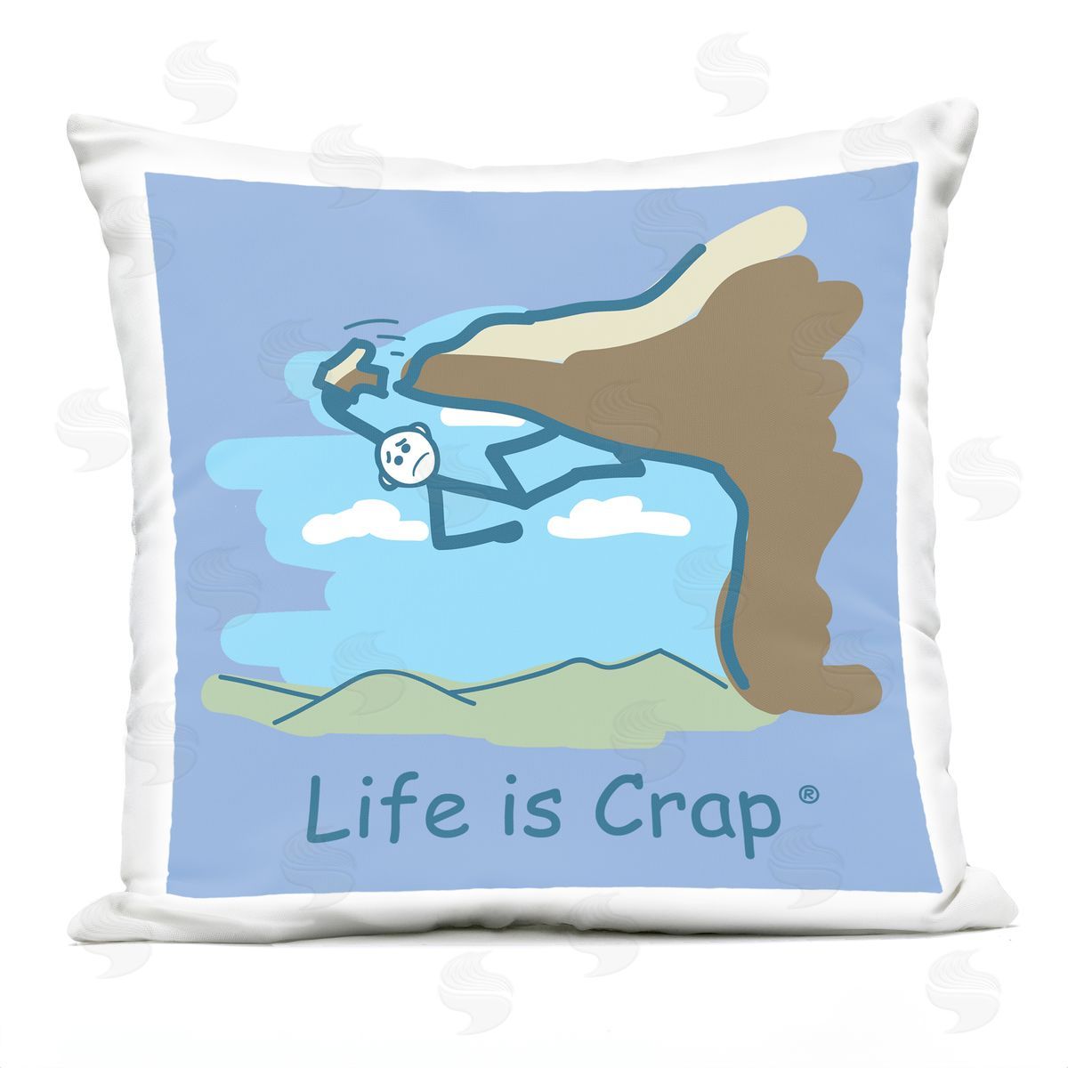 LIC Falling Rock Climber Outdoor Quick-Dry Polyester Printed Throw Pillow