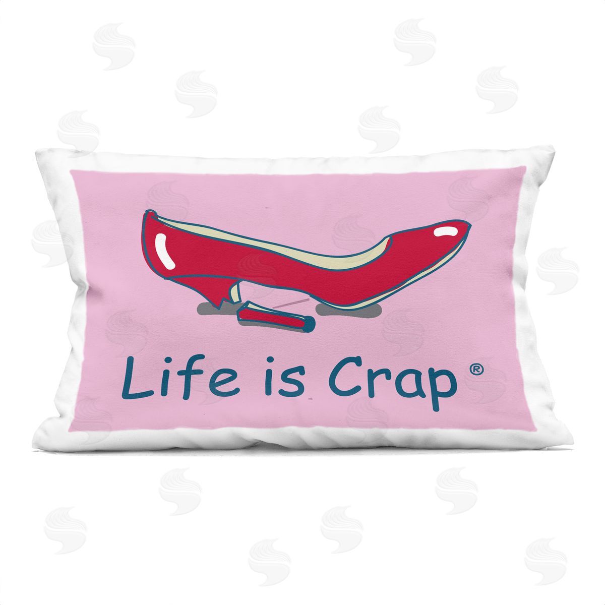 LIC Broken High Heel Printed Plush Polyester Throw Pillow