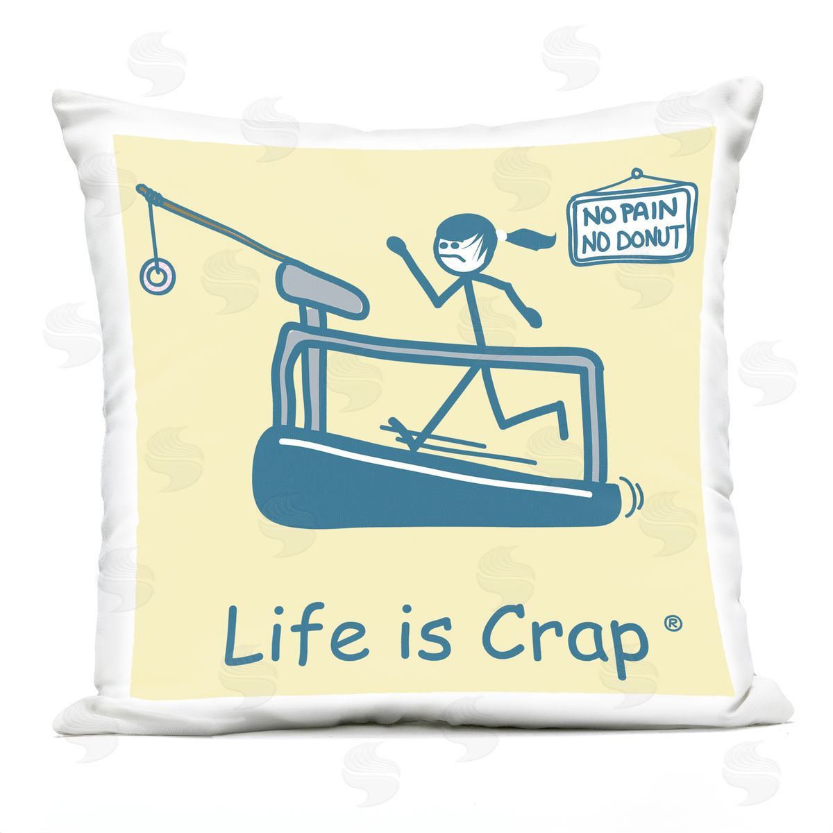 LIC No Pain or Donut Outdoor Quick-Dry Polyester Printed Throw Pillow