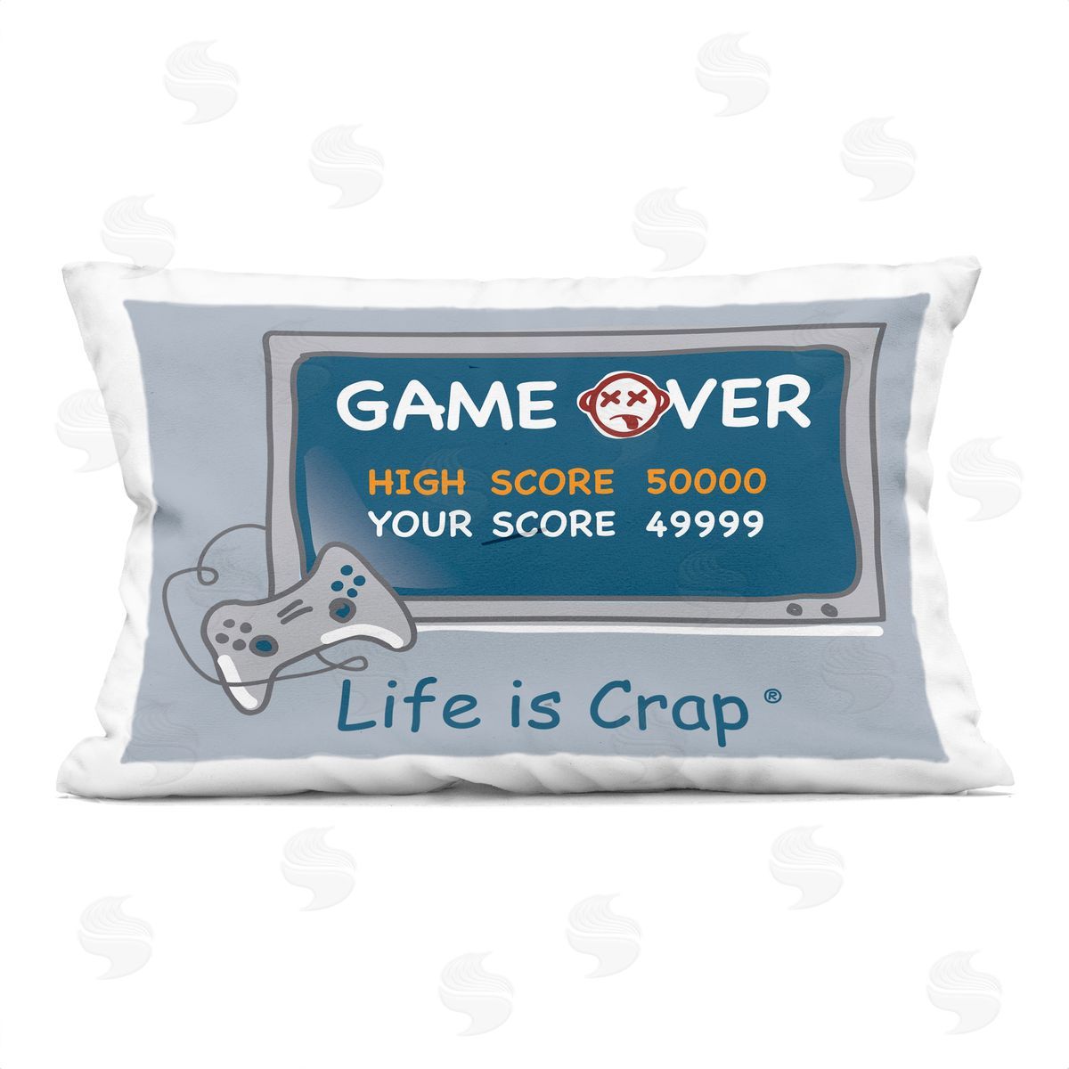 LIC Close Score Game Over Printed Plush Polyester Throw Pillow