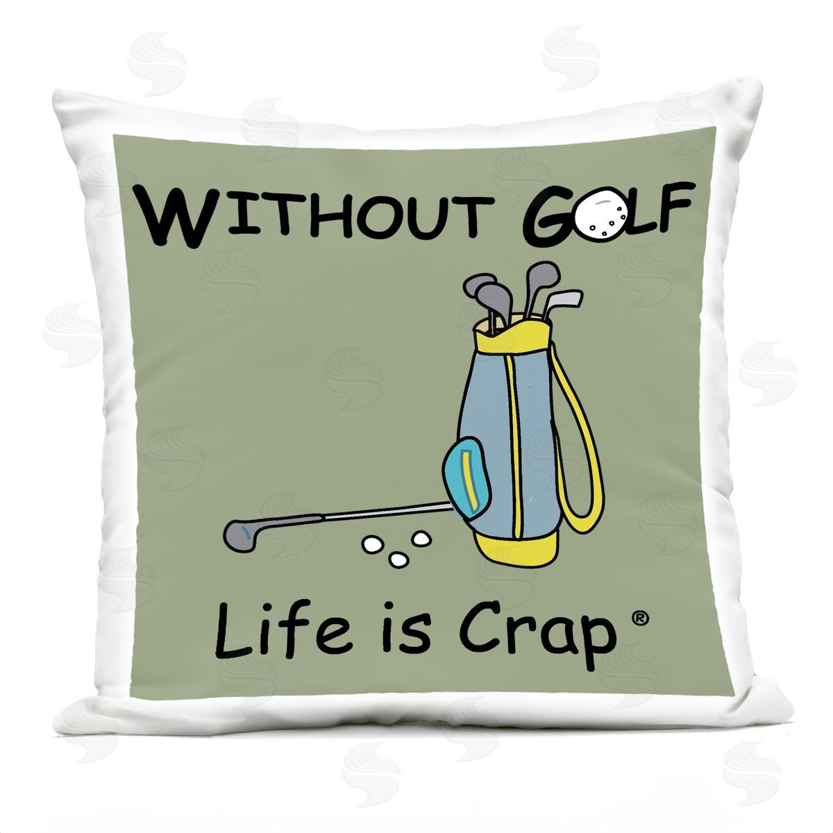 LIC Life Crap Without Golf Outdoor Quick-Dry Polyester Printed Throw Pillow