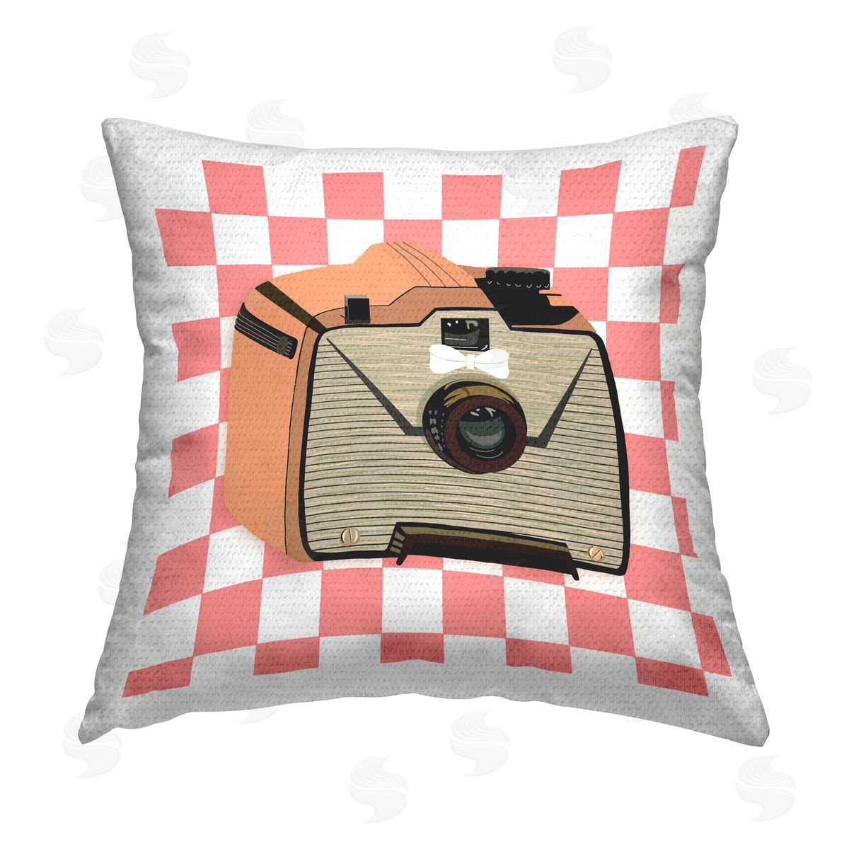 Jen Bucheli Take The Shot Retro Camera Outdoor Quick-Dry Polyester Printed Throw Pillow