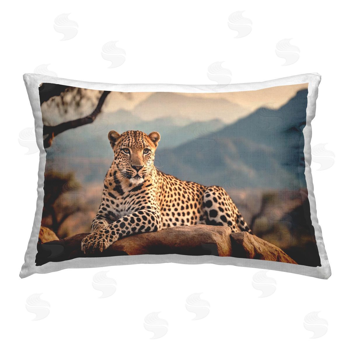 Noah Bay Splashing Canyon Stallions Printed Plush Polyester Throw Pillow