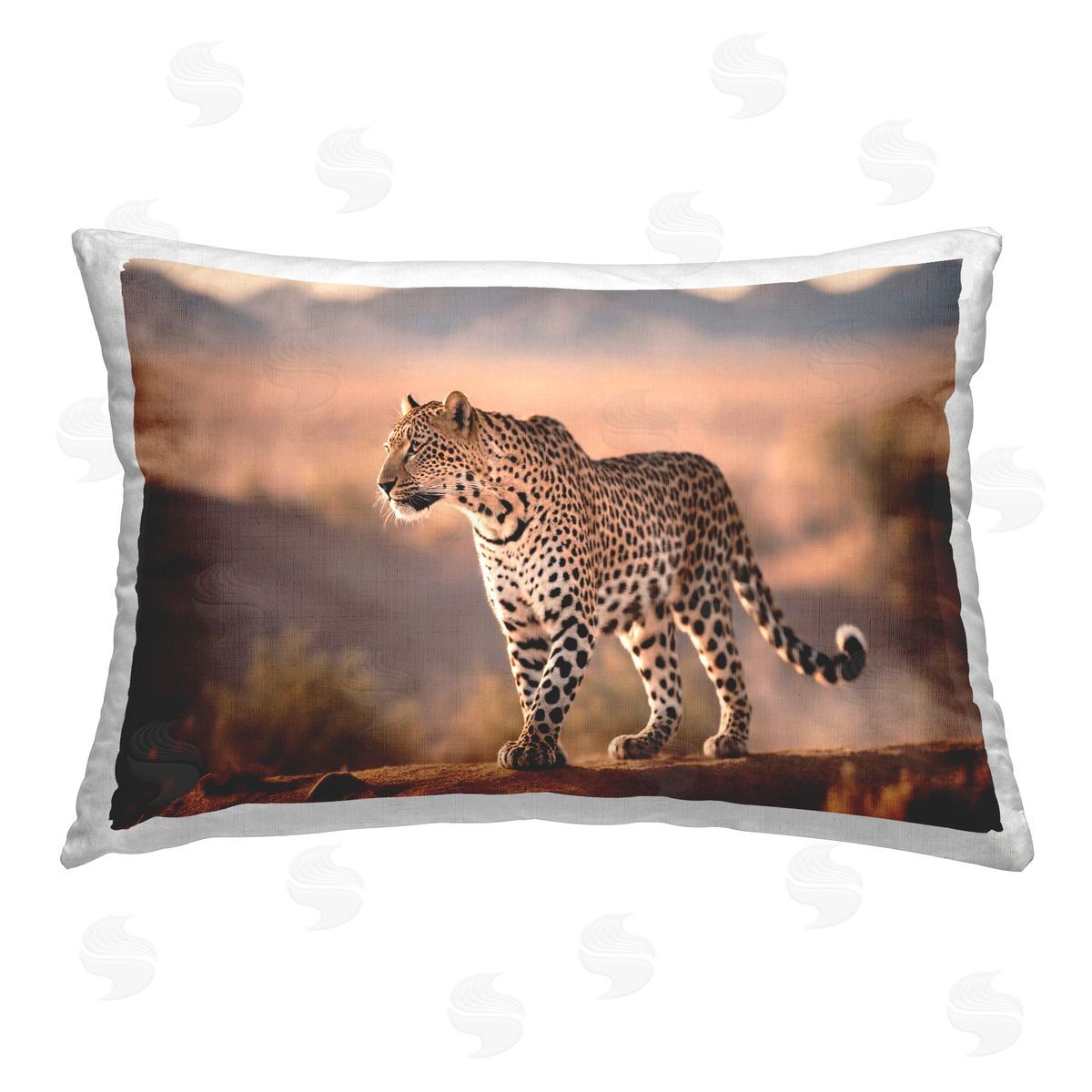 Noah Bay Canyon Stallions Trotting Printed Plush Polyester Throw Pillow