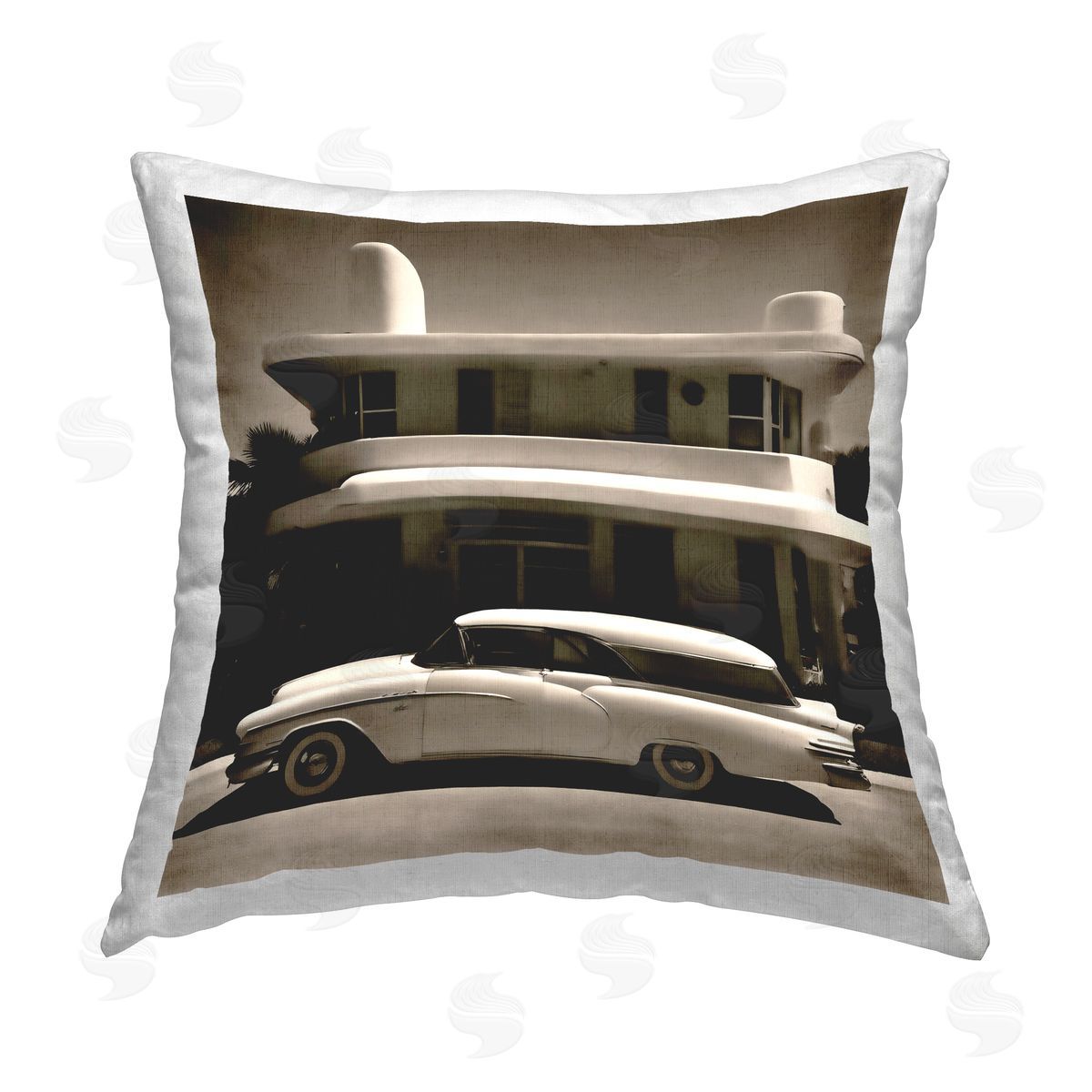 Noah Bay Sleek Classic Car Printed Plush Polyester Throw Pillow