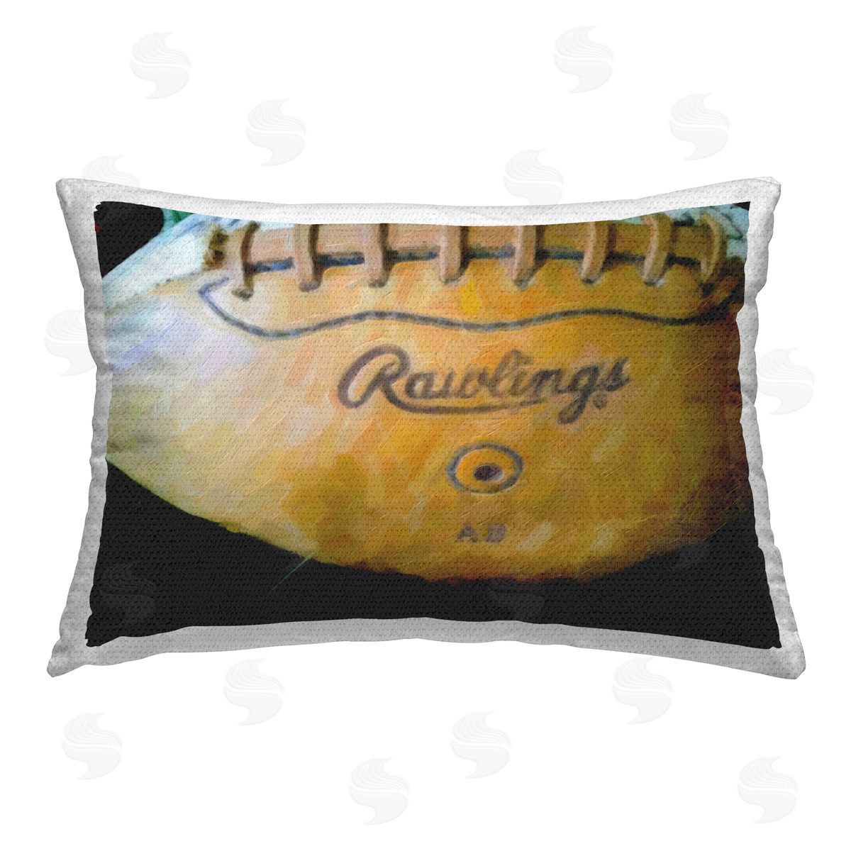 Graffitee Studios Painterly Team Football Outdoor Quick-Dry Polyester Printed Throw Pillow