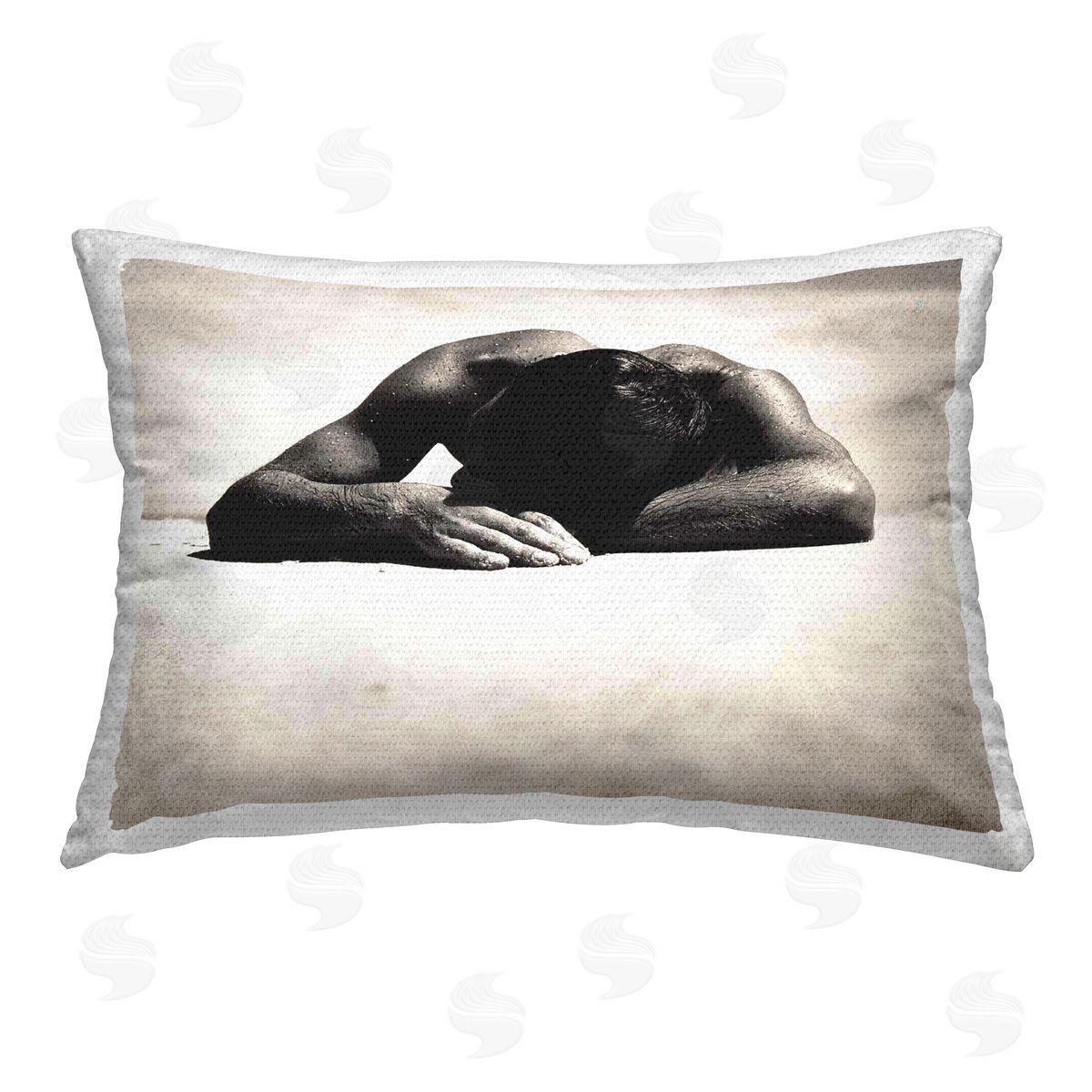 Graffitee Studios Sunbaker Beach Photography Outdoor Quick-Dry Polyester Printed Throw Pillow