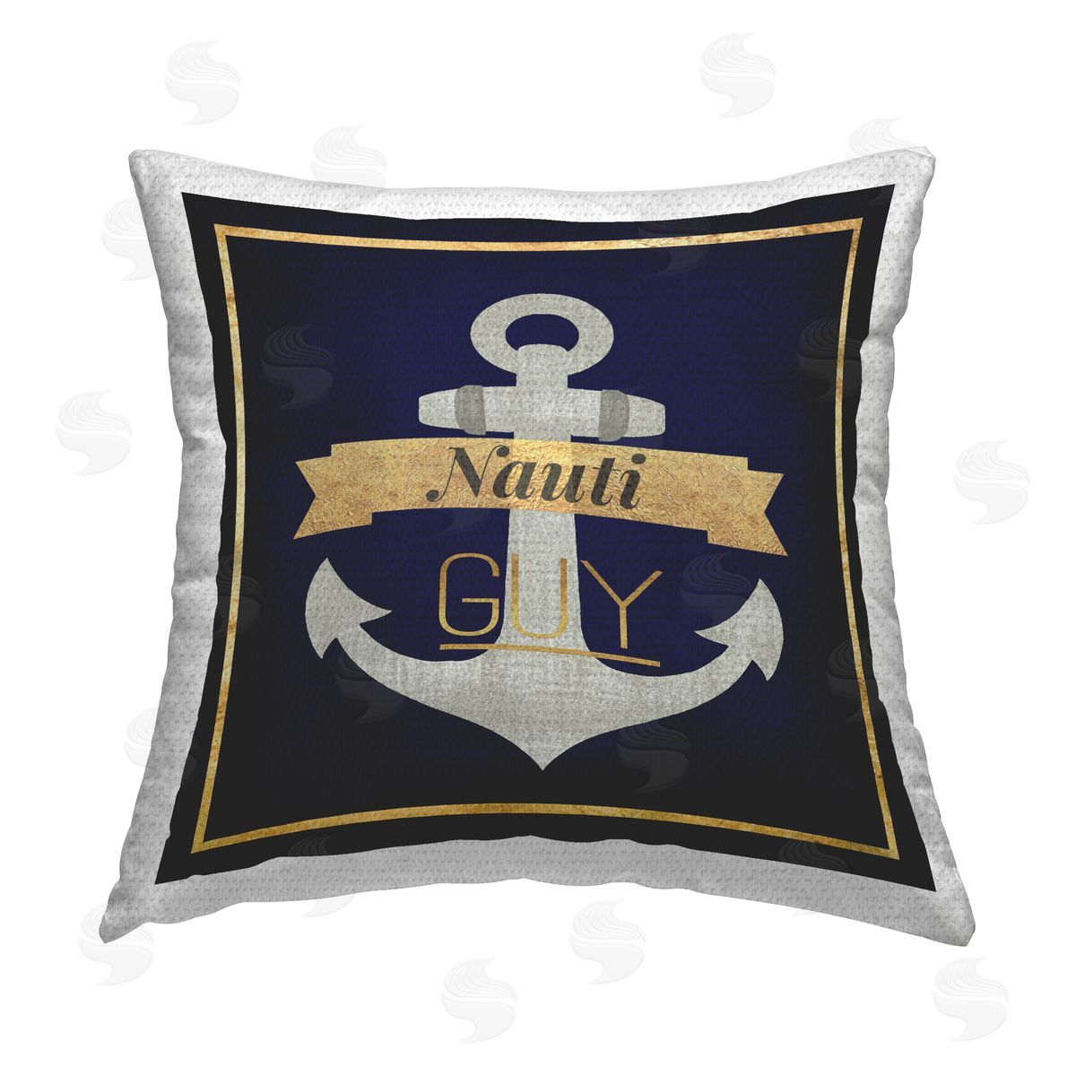 Nauti Guy with Anchor Outdoor Printed Pillow, Home Decor by Graffitee Studios