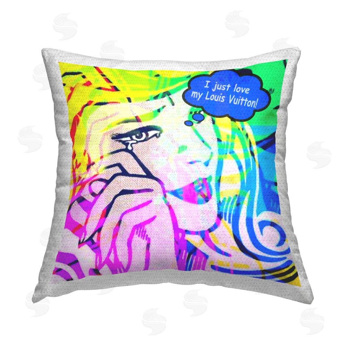 Graffitee Studios Pop Comic Style Glam Outdoor Quick-Dry Polyester Printed Throw Pillow