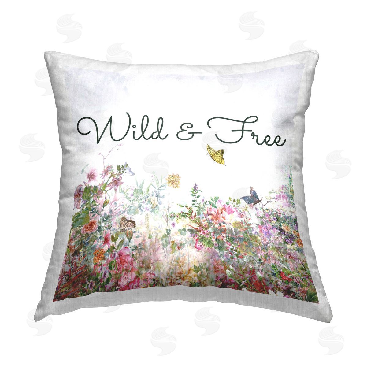 Karen Smith Wild & Free Butterflies Printed Plush Polyester Throw Pillow