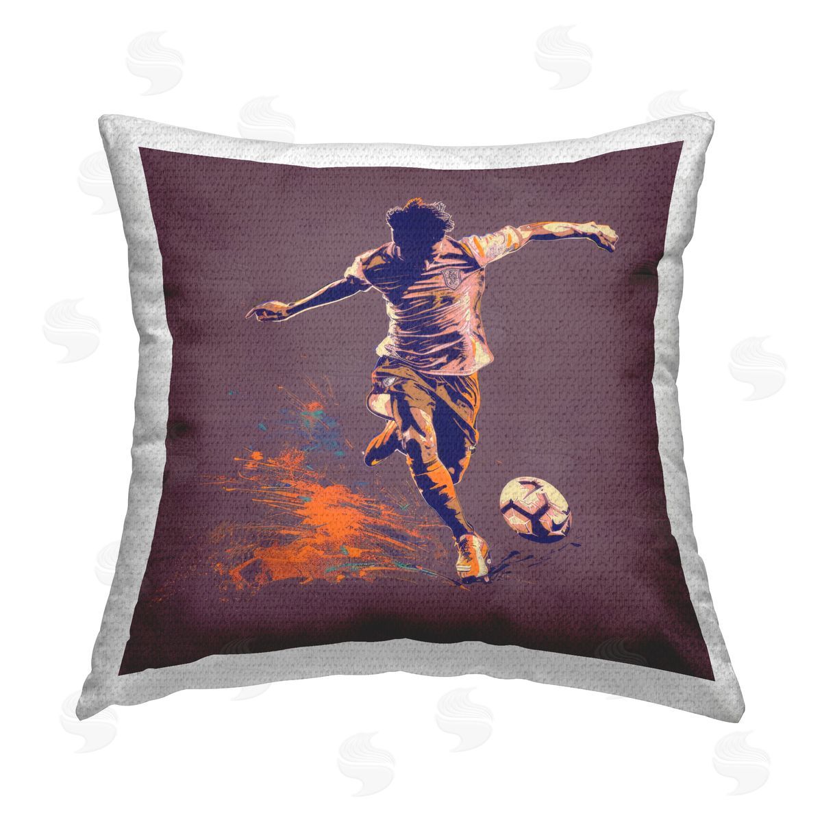 Lazar Studio Winning Goal Abstract Athlete Outdoor Quick-Dry Polyester Printed Throw Pillow