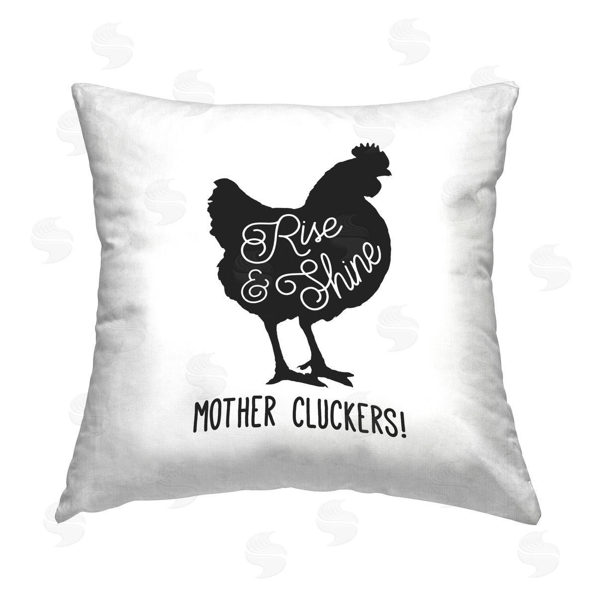 Conrad Knutsen Sassy Rise & Shine Rooster Printed Plush Polyester Throw Pillow