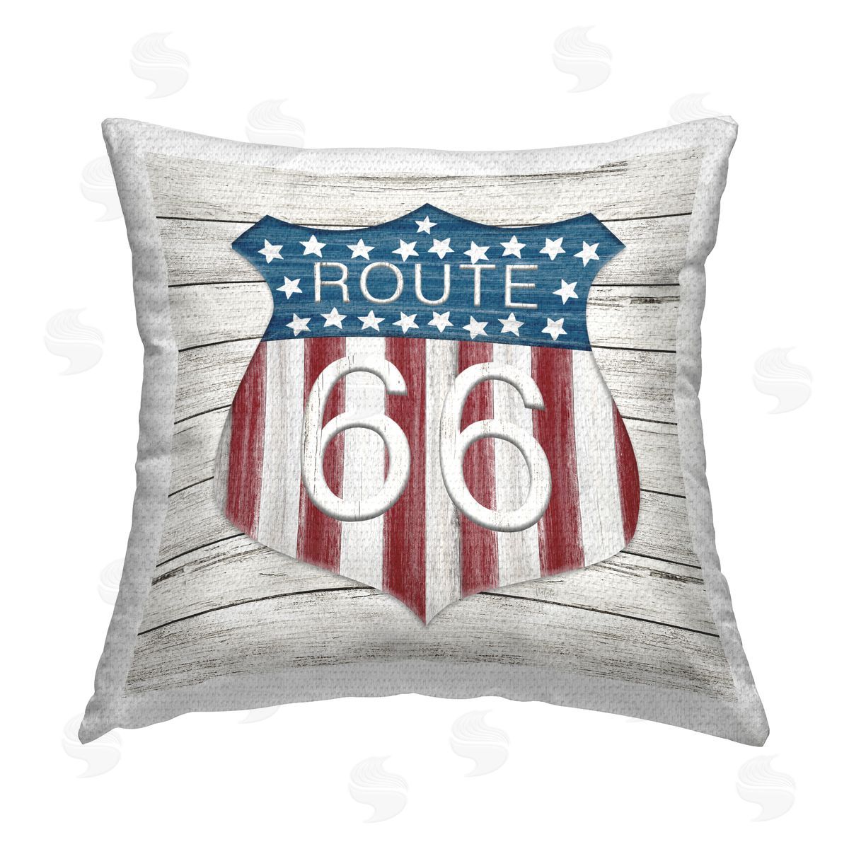 Natalie Carpentieri Rustic Route 66 Outdoor Quick-Dry Polyester Printed Throw Pillow
