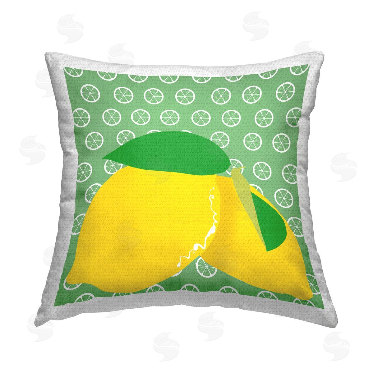 Daniela Santiago Bright Lemon Fruit Outdoor Quick-Dry Polyester Printed Throw Pillow