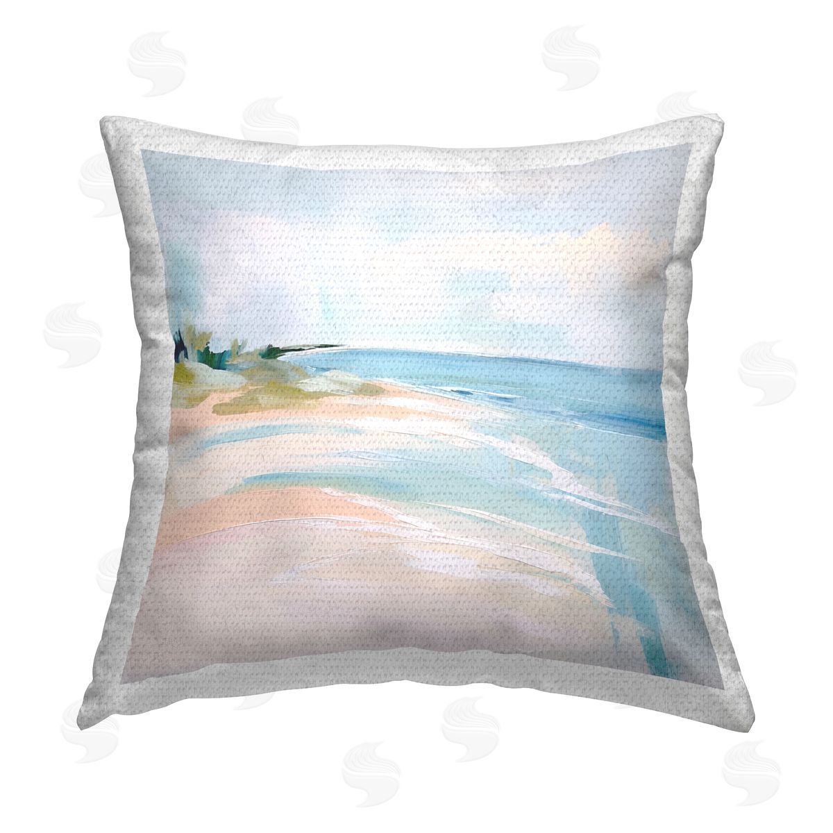 Irena Orlov Abstract Beach Edge Outdoor Quick-Dry Polyester Printed Throw Pillow