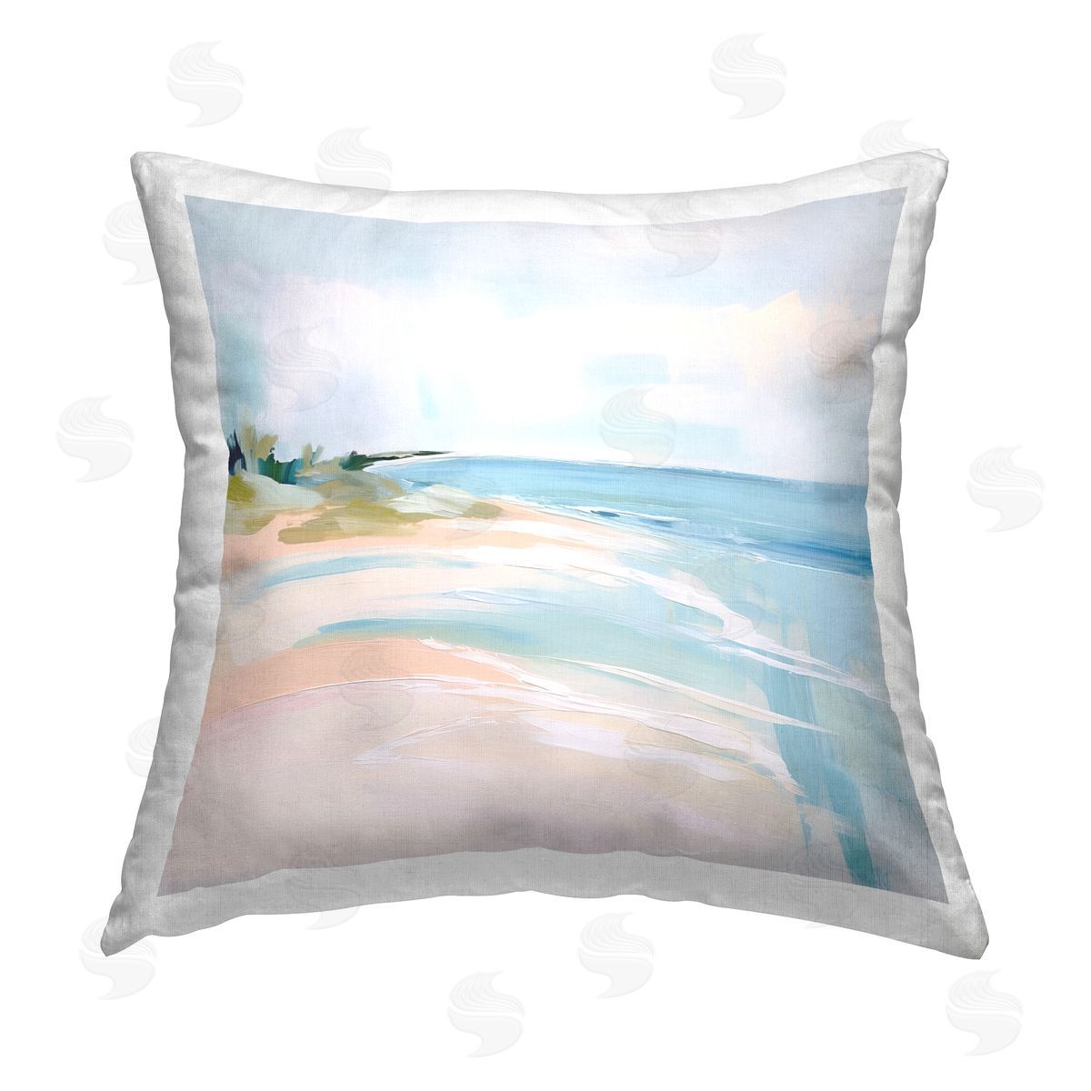 Irena Orlov Abstract Beach Edge Printed Plush Polyester Throw Pillow