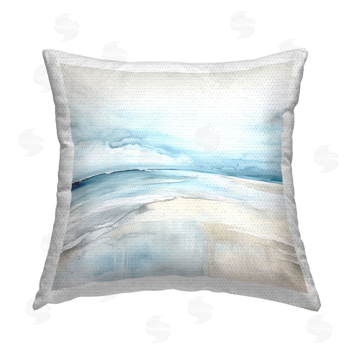 Irena Orlov Abstract Modern Shoreline Outdoor Quick-Dry Polyester Printed Throw Pillow