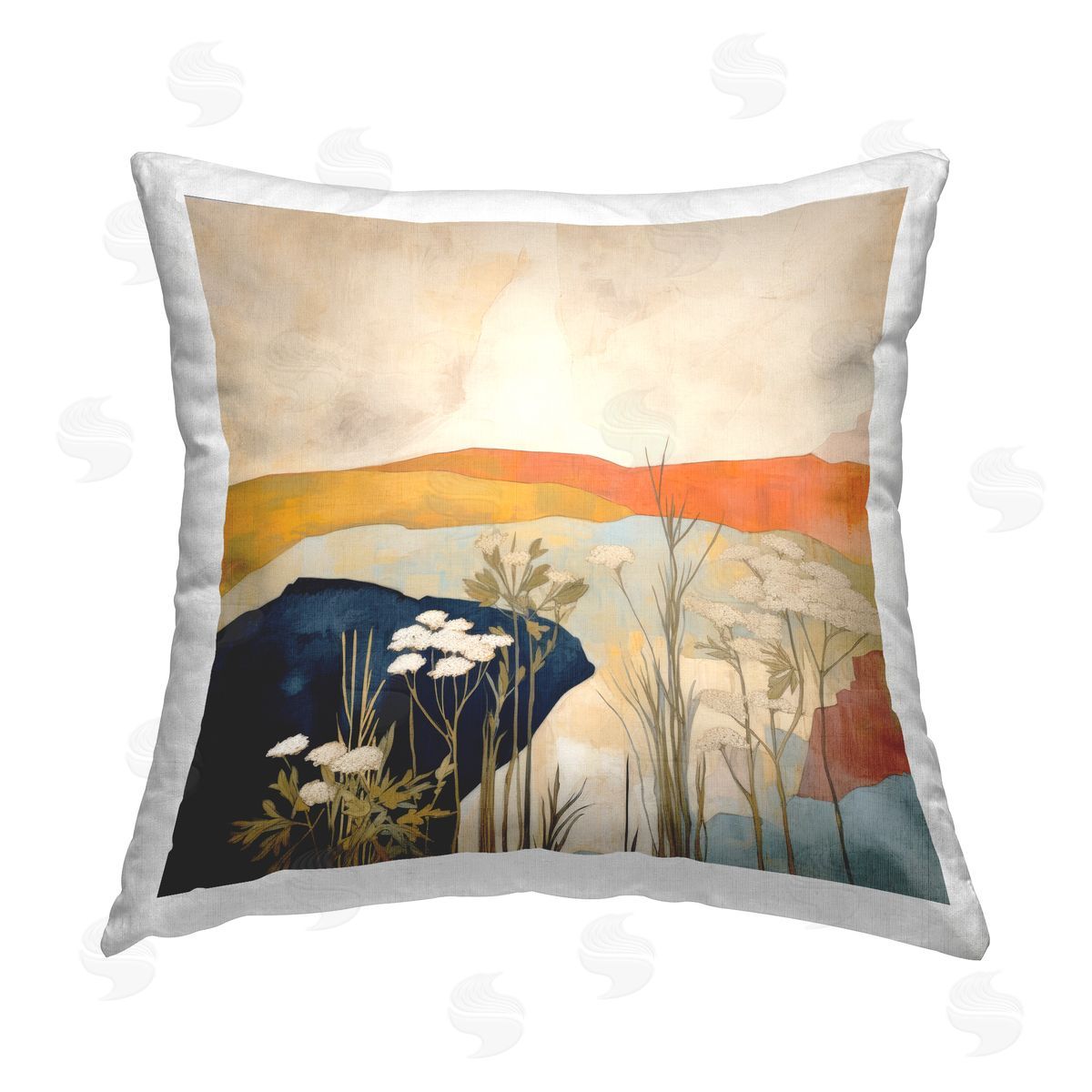 Irena Orlov Complex Desert Layers Printed Plush Polyester Throw Pillow