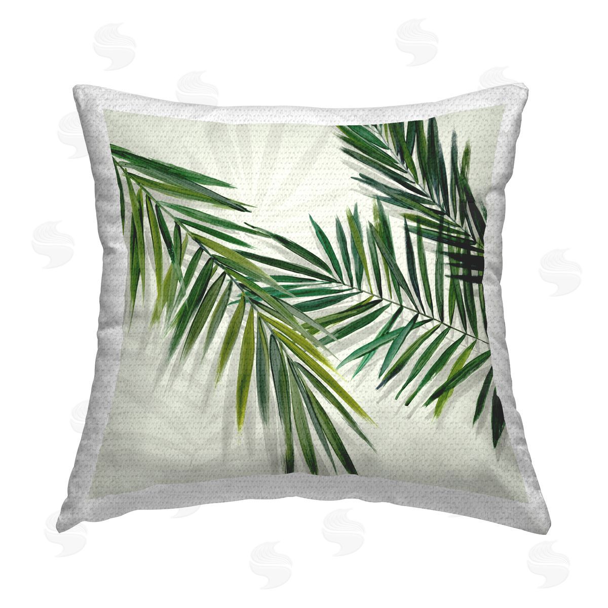 Hannah Dawson Tropical Palms with Shadows Outdoor Quick-Dry Polyester Printed Throw Pillow