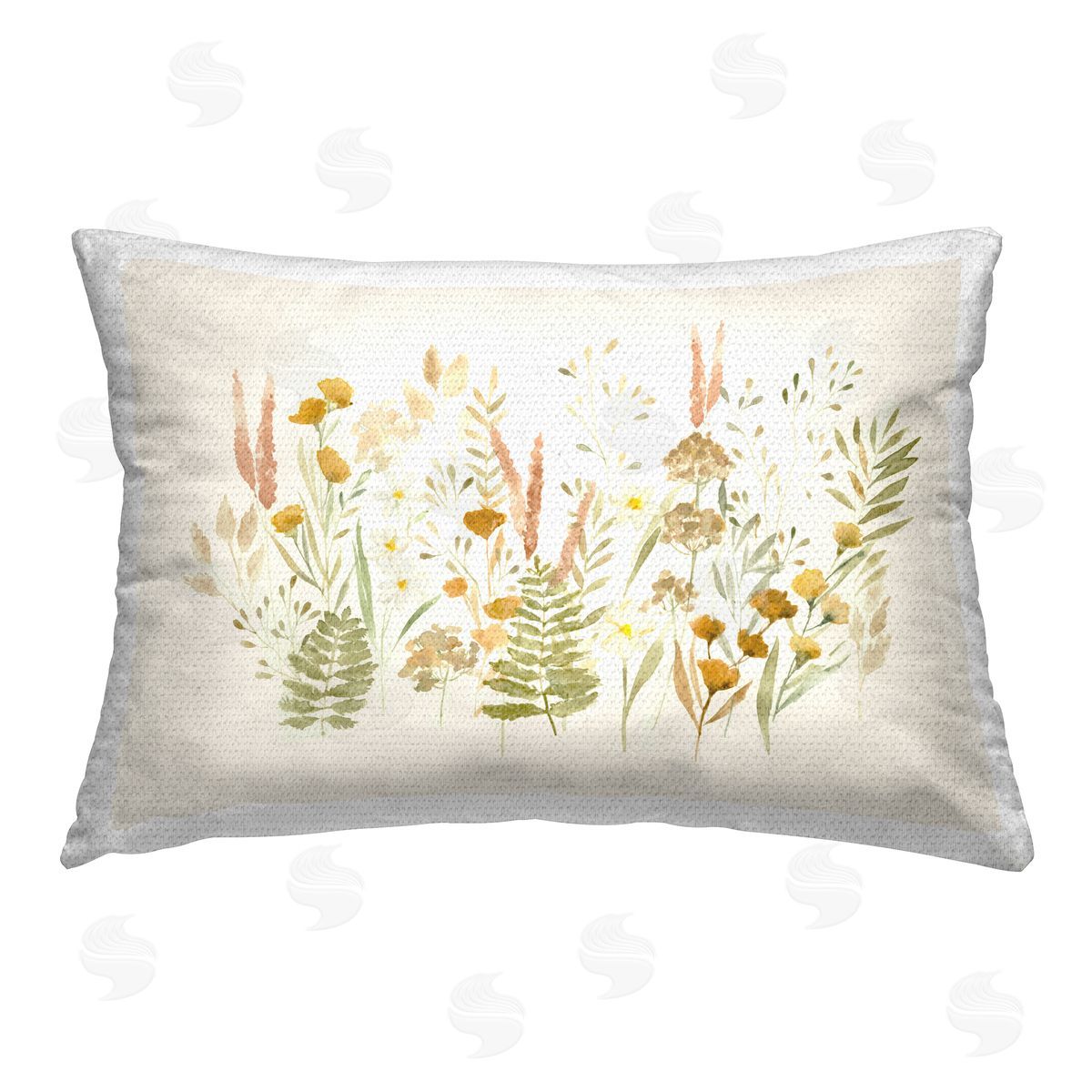 Hannah Dawson Wild Cottage Blooms Outdoor Quick-Dry Polyester Printed Throw Pillow