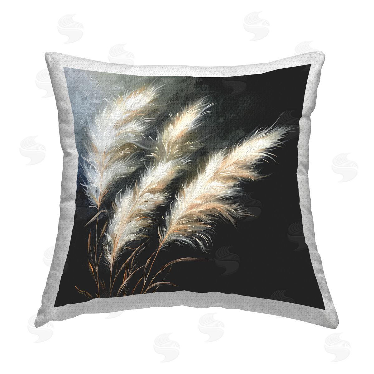 Raymond Powers Wispy Wheat Stalks Outdoor Quick-Dry Polyester Printed Throw Pillow