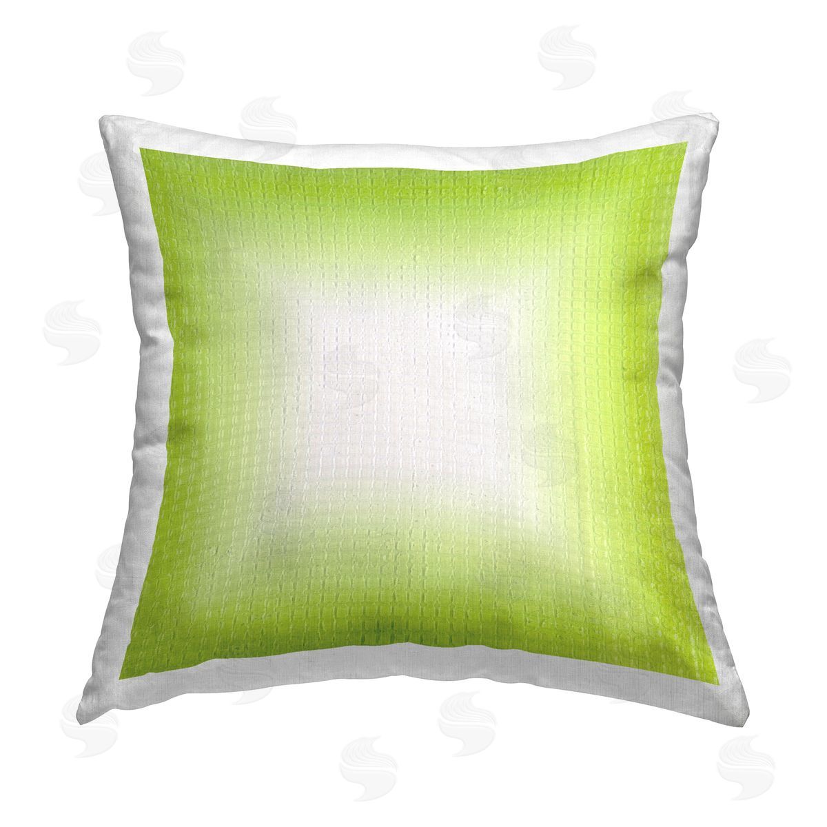 Michael Willett Green Ombre Fade Printed Plush Polyester Throw Pillow