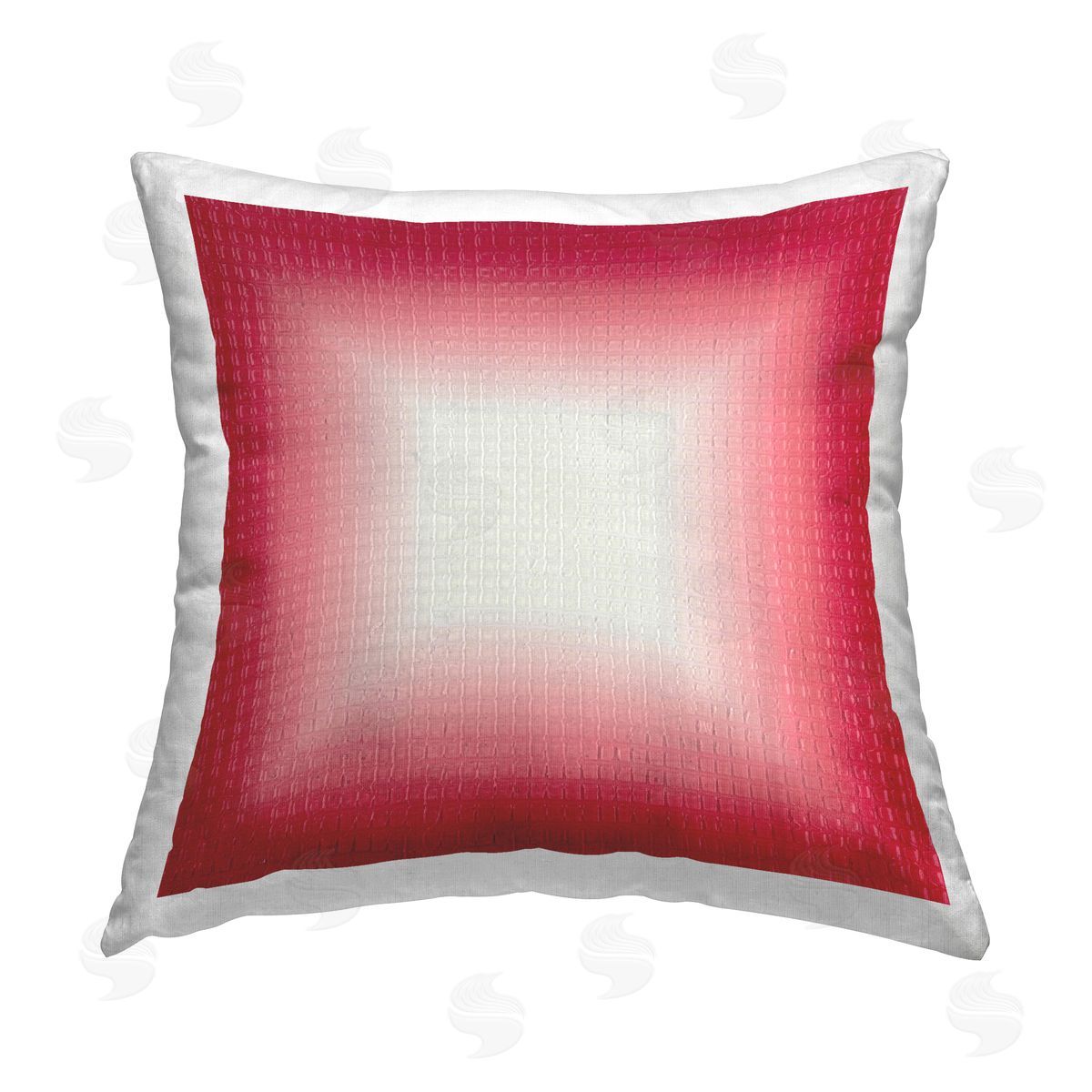 Michael Willett Red Ombre Fade Printed Plush Polyester Throw Pillow