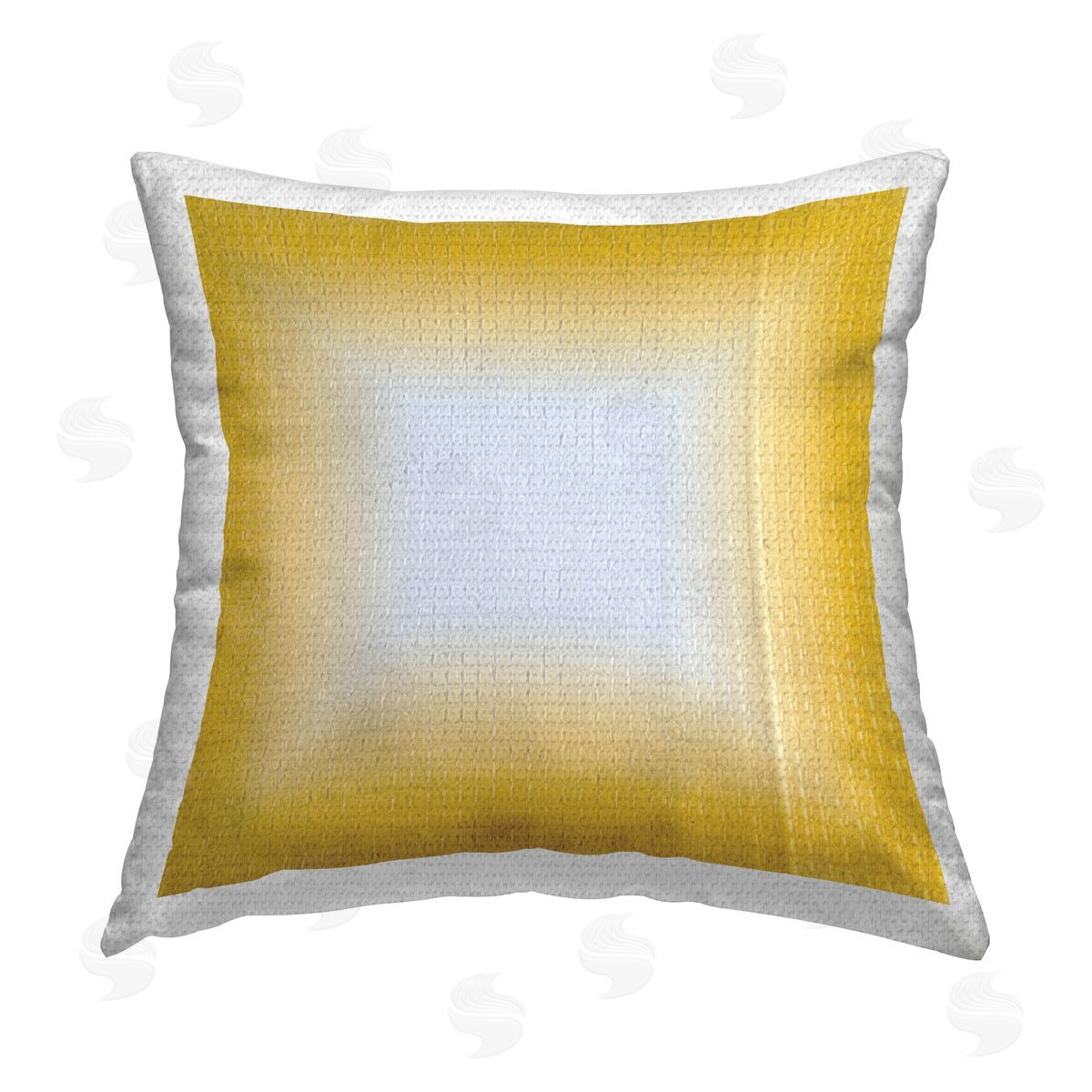 Michael Willett Yellow Ombre Fade Outdoor Quick-Dry Polyester Printed Throw Pillow