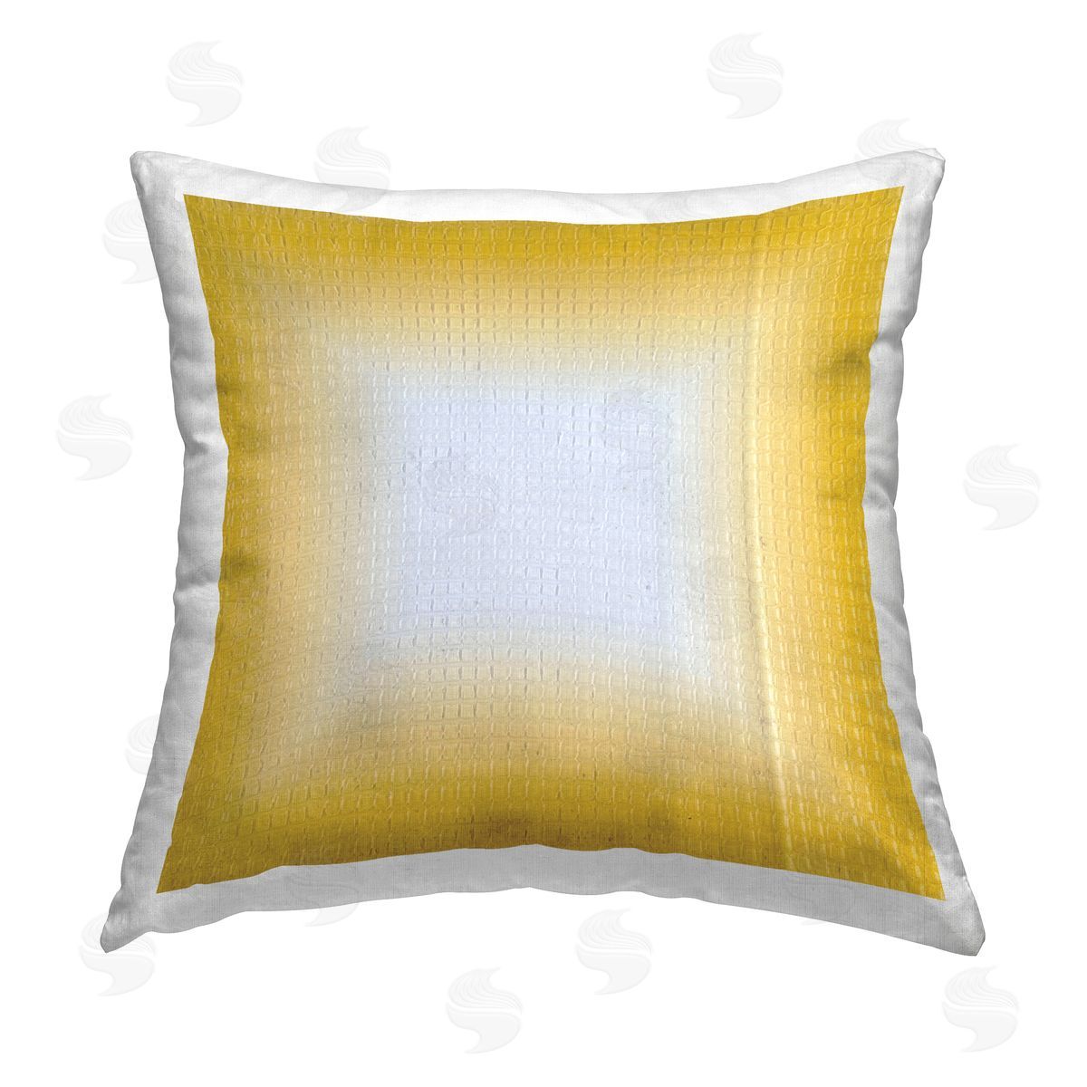 Michael Willett Yellow Ombre Fade Printed Plush Polyester Throw Pillow
