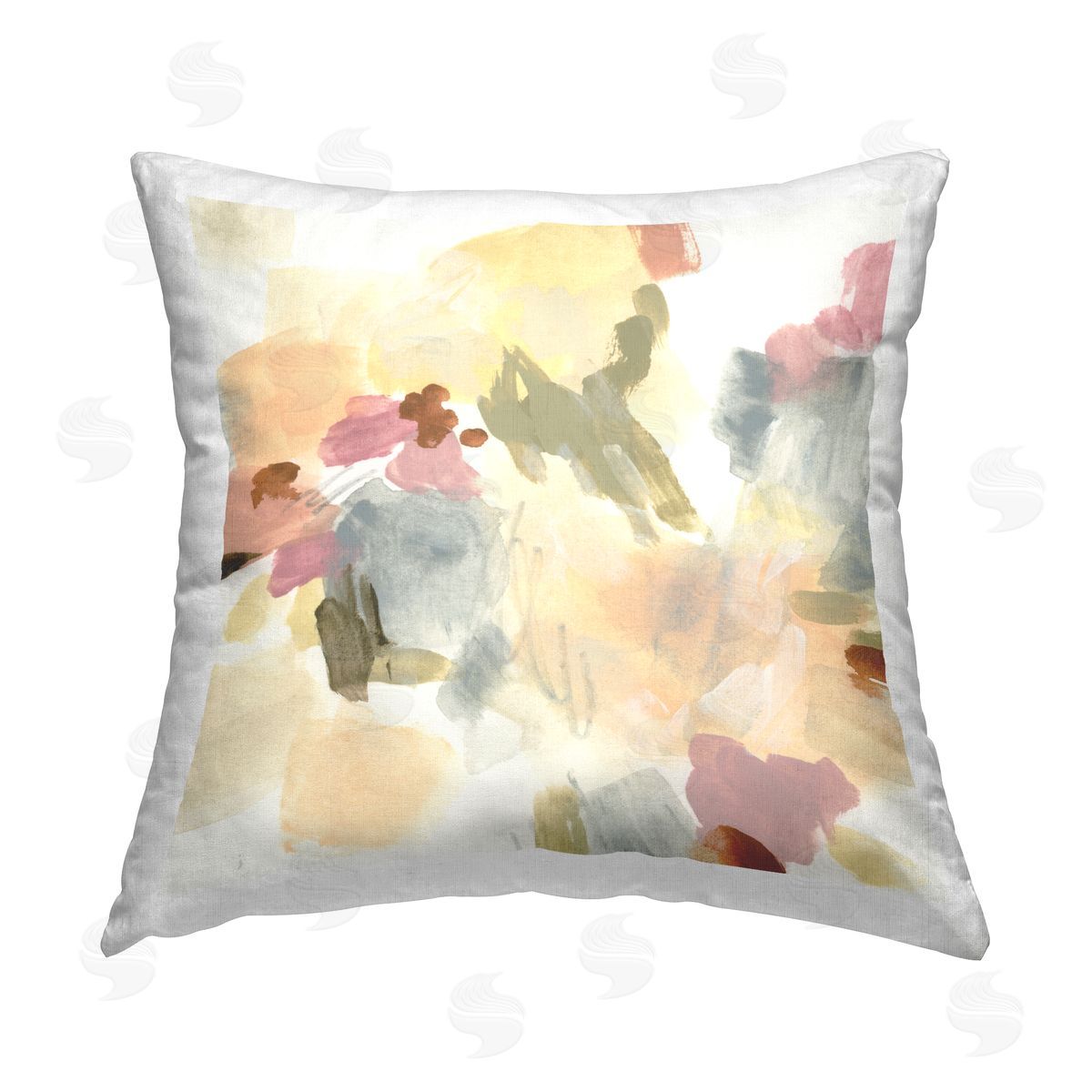 June Erica Vess Streaked Restless Abstraction Printed Plush Polyester Throw Pillow