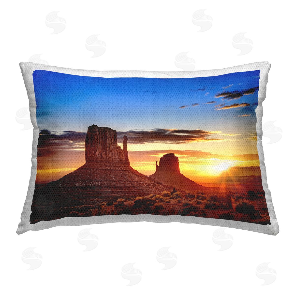 David Drost Sunlit Canyon Buttes Outdoor Quick-Dry Polyester Printed Throw Pillow