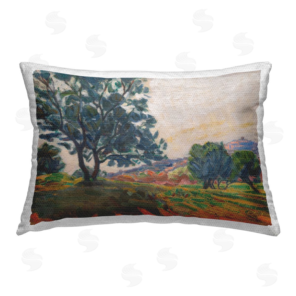 Niels Larsen Stevns Tree in Shadow Outdoor Quick-Dry Polyester Printed Throw Pillow