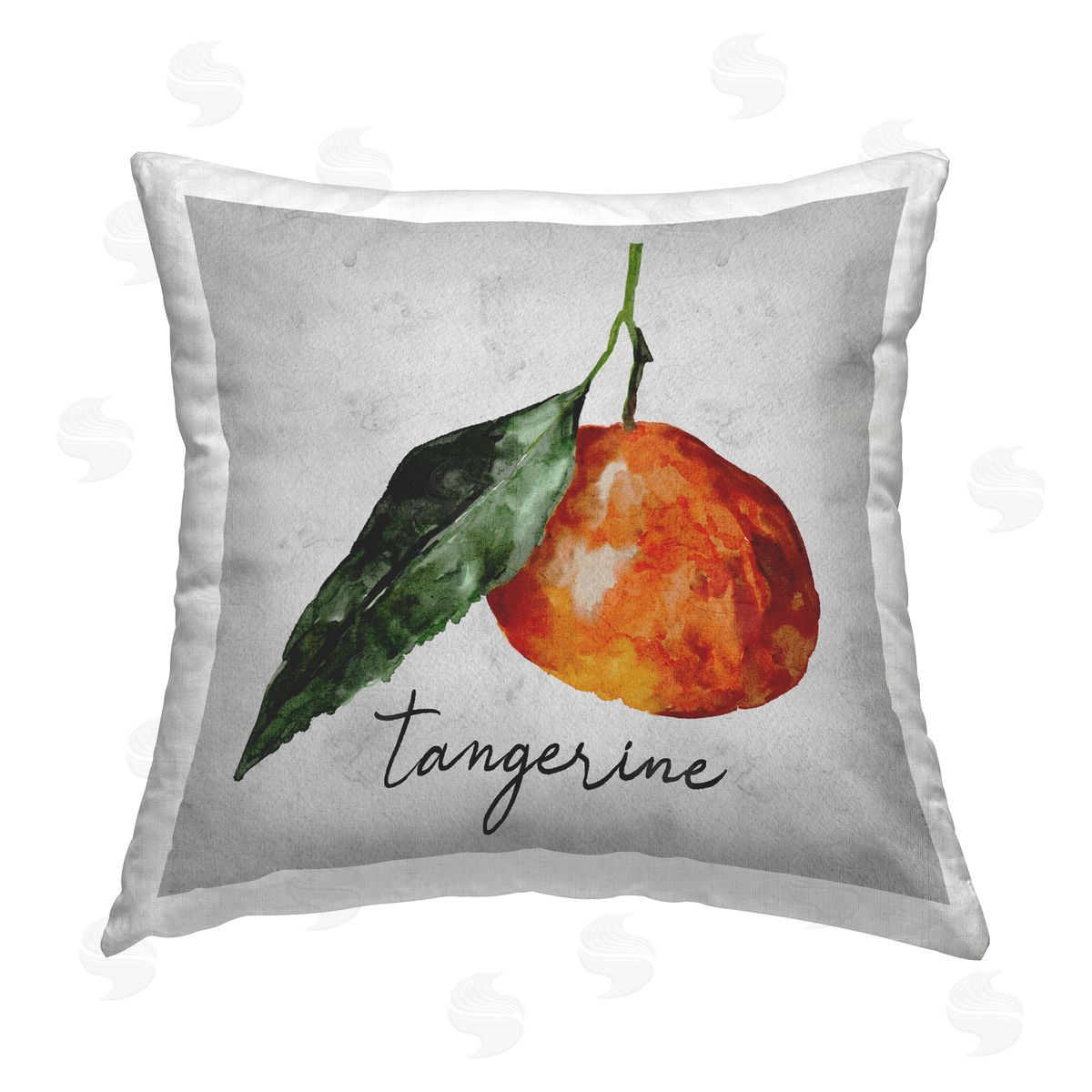 Regina Moore Vintage Tangerine Fruit Printed Plush Polyester Throw Pillow