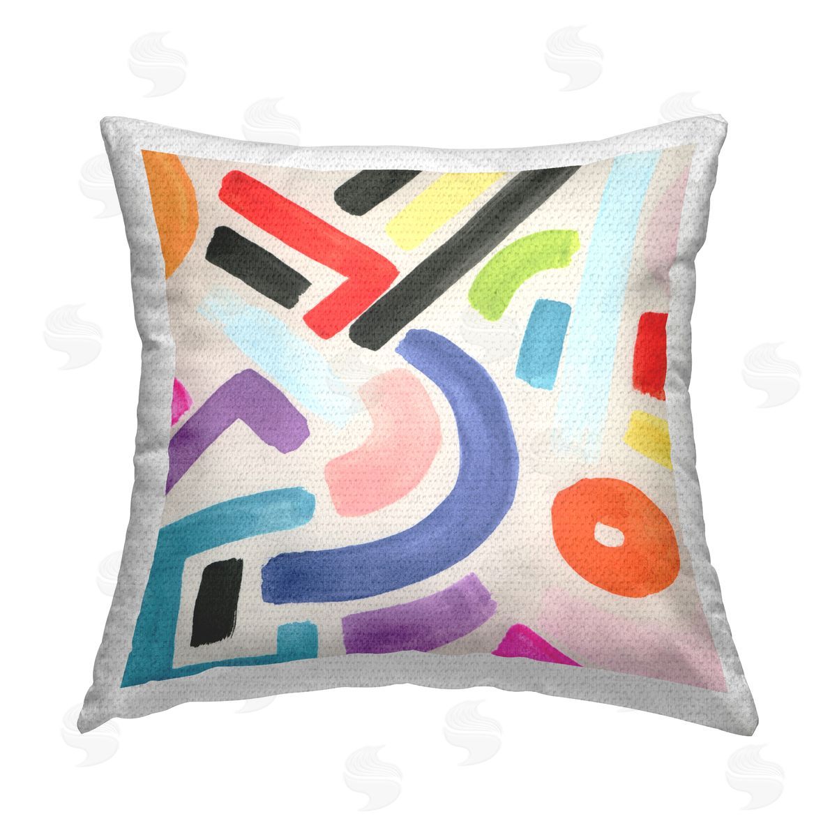 June Erica Vess Varied Retro Shapes Outdoor Quick-Dry Polyester Printed Throw Pillow