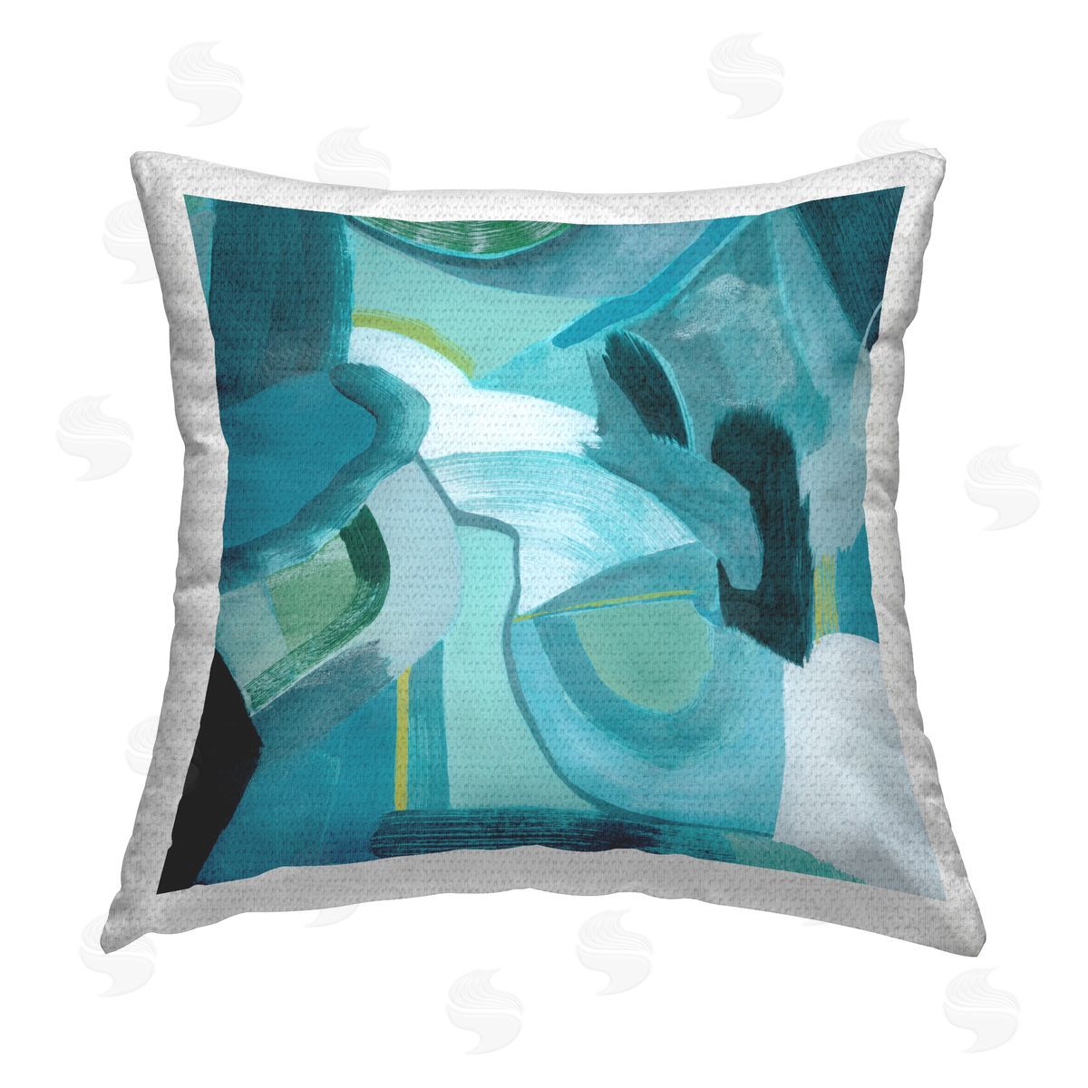 Grace Popp Dynamic Cascading Shapes Outdoor Quick-Dry Polyester Printed Throw Pillow