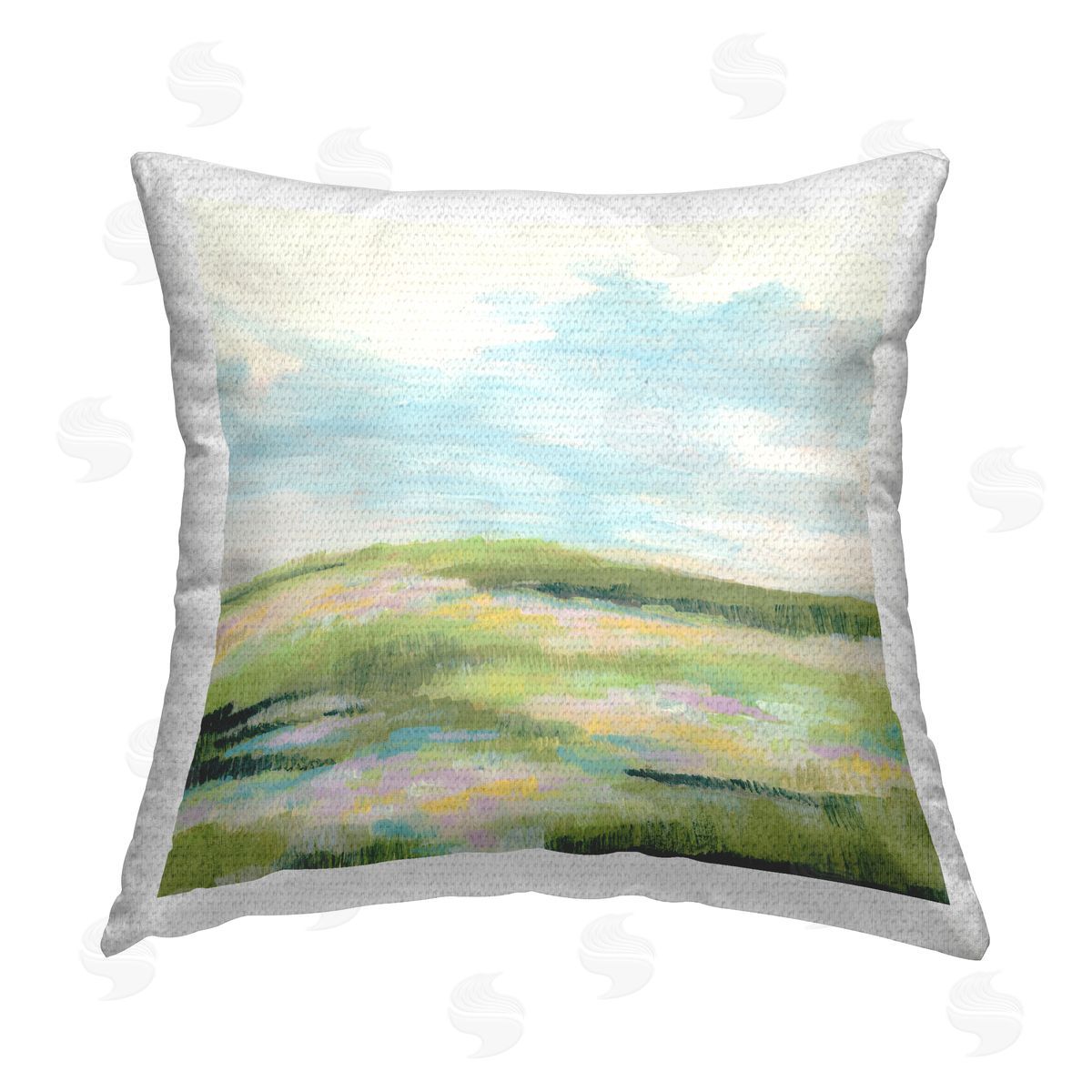 June Erica Vess Brushed Meadow & Sky Outdoor Quick-Dry Polyester Printed Throw Pillow