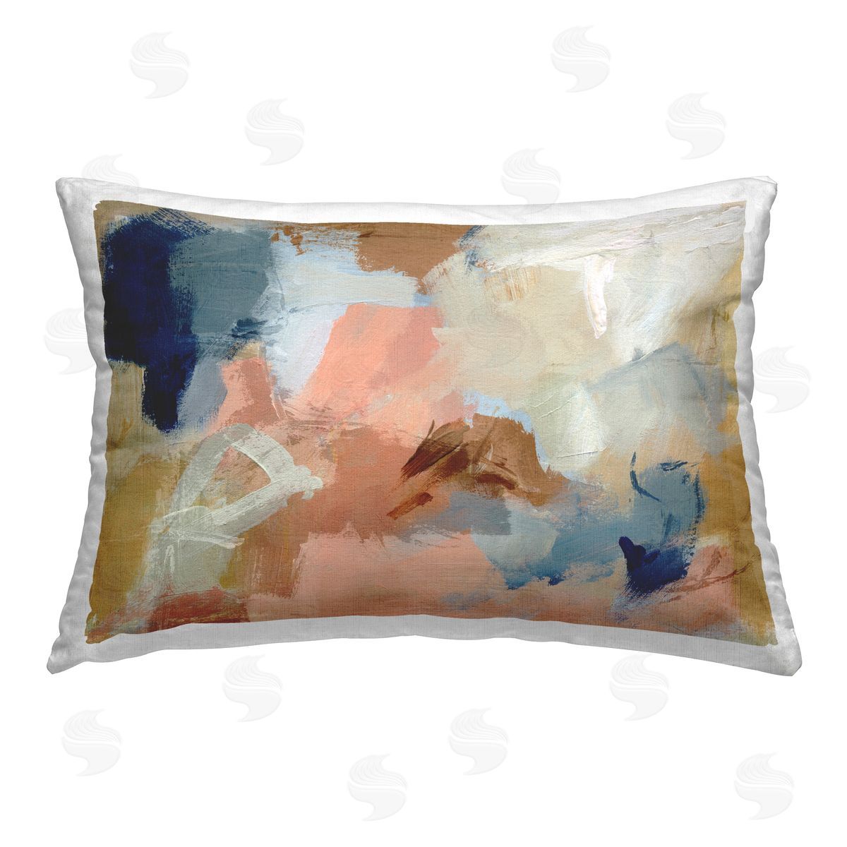 Victoria Barnes Rustic Neutrals Painting Printed Plush Polyester Throw Pillow