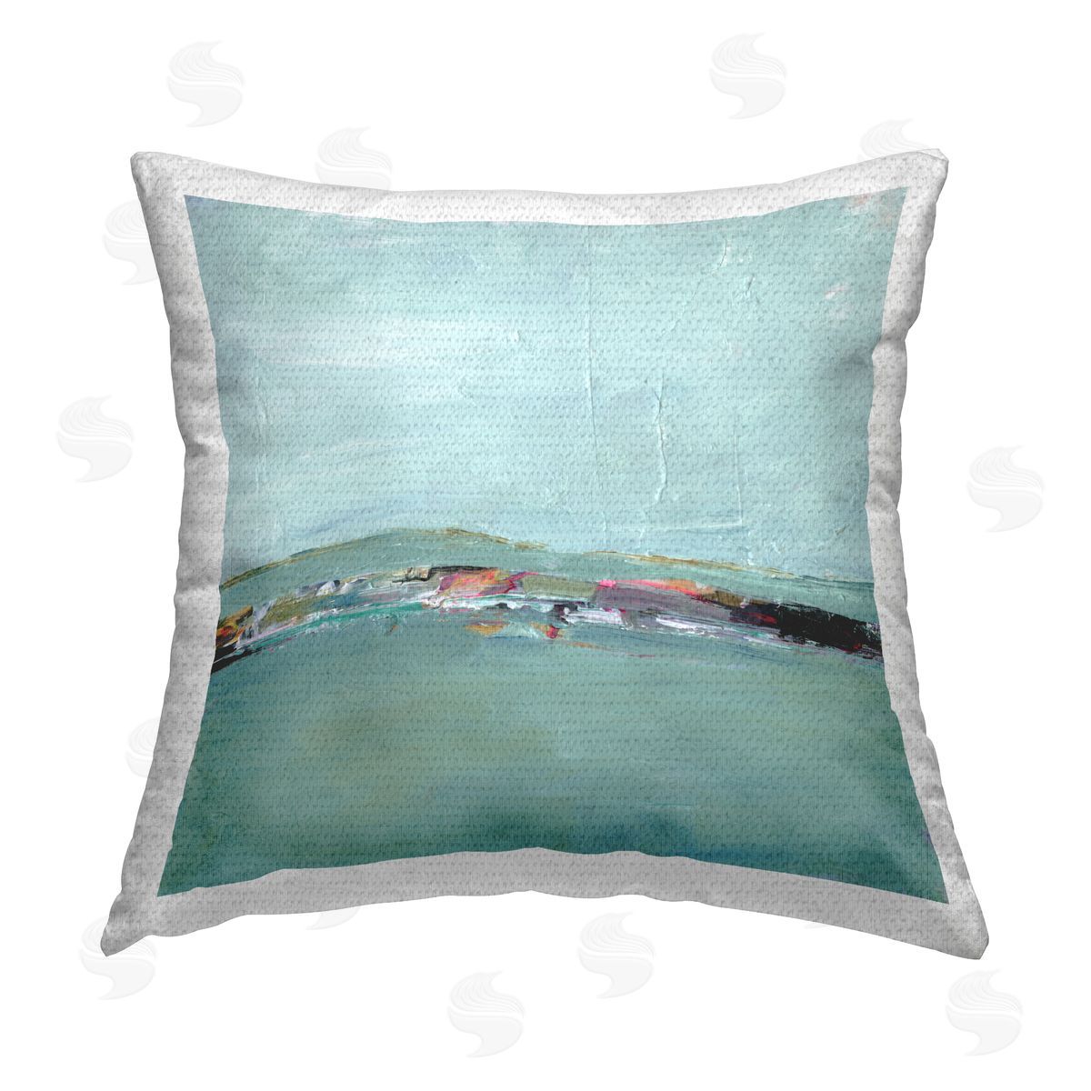Ethan Harper Distant Ocean View Outdoor Quick-Dry Polyester Printed Throw Pillow