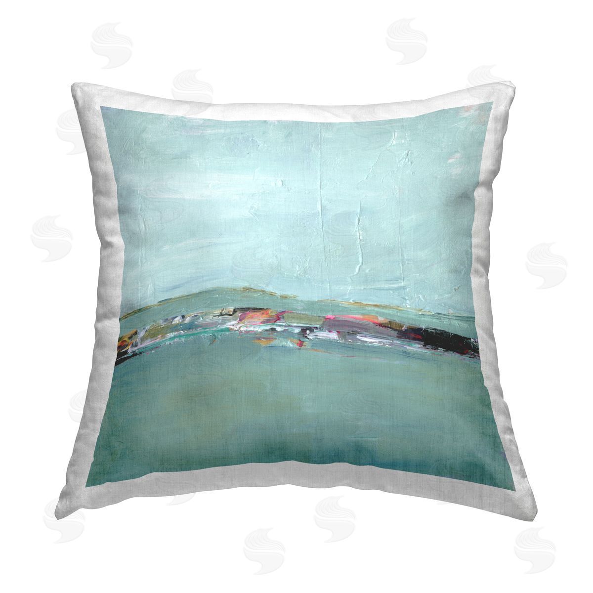 Ethan Harper Distant Ocean View Printed Plush Polyester Throw Pillow