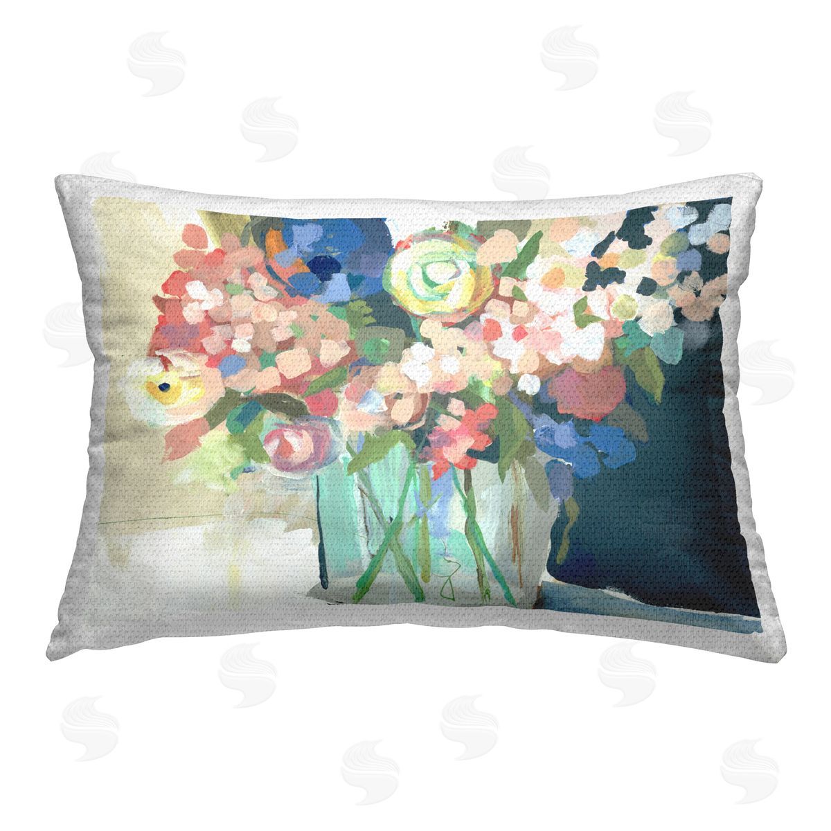 Jenny Westenhofer Impressionist Flower Bouquet Outdoor Quick-Dry Polyester Printed Throw Pillow